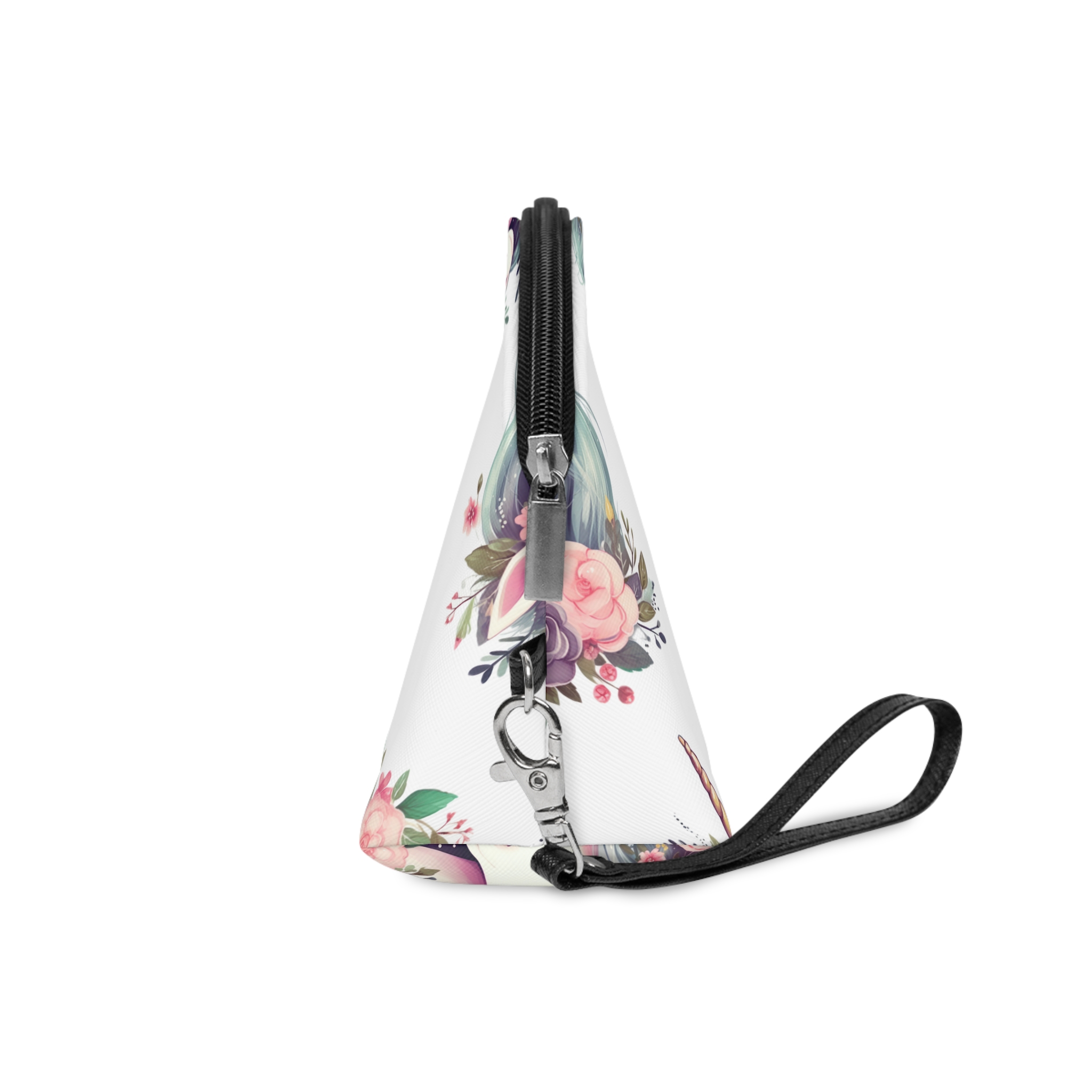 Unicorn With Floral Crown Its Head Makeup Bag - Image 3