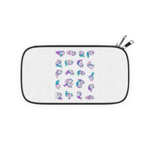 Cute Kawaii Unicorn Mermaid Fantasy Cartoon Characters Hand Drawn Style Passport Wallet