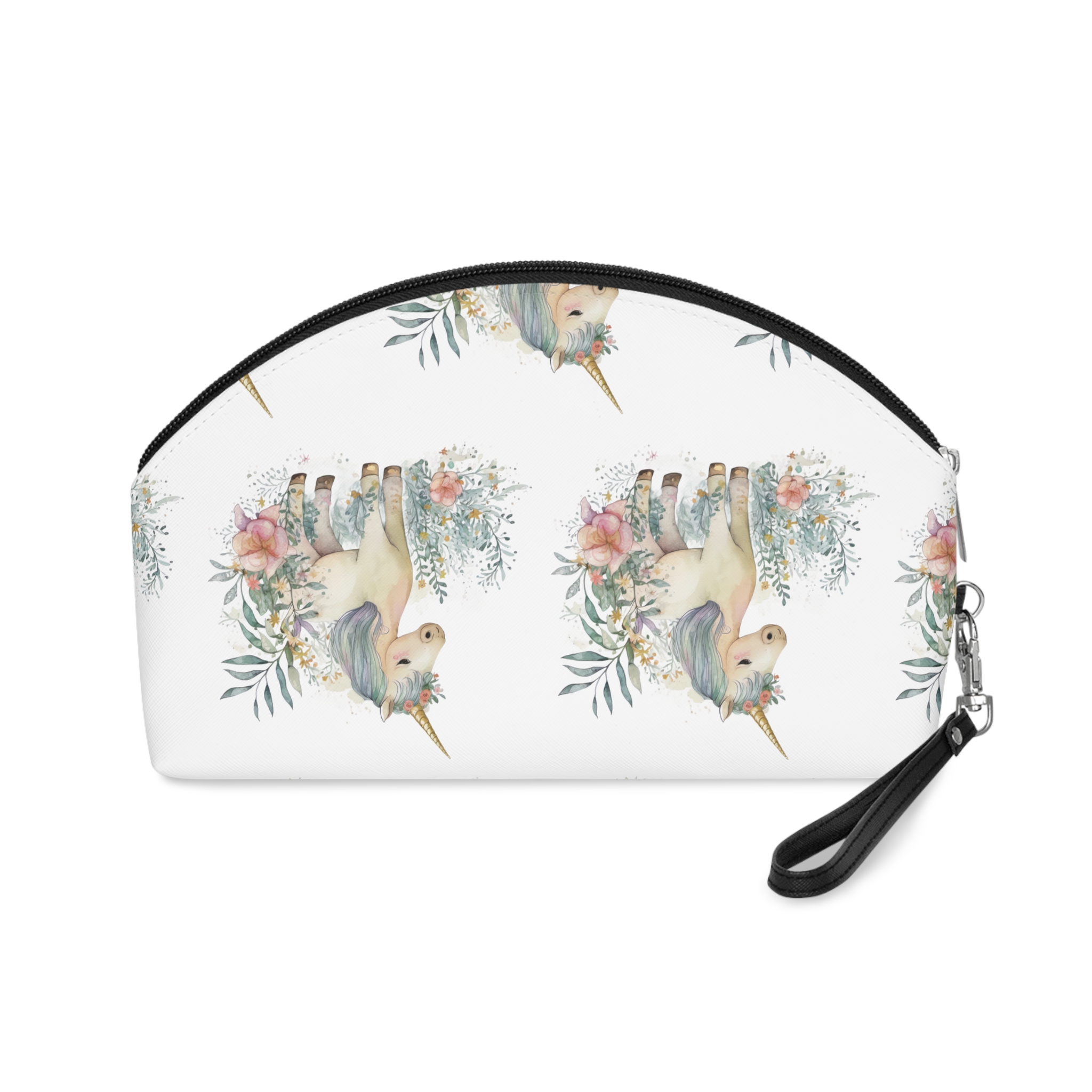 Watercolor Forest Cartoon Isolated Cute Baby Unicorn Animal Illustration Ai Generative Copy Makeup Bag - Image 2