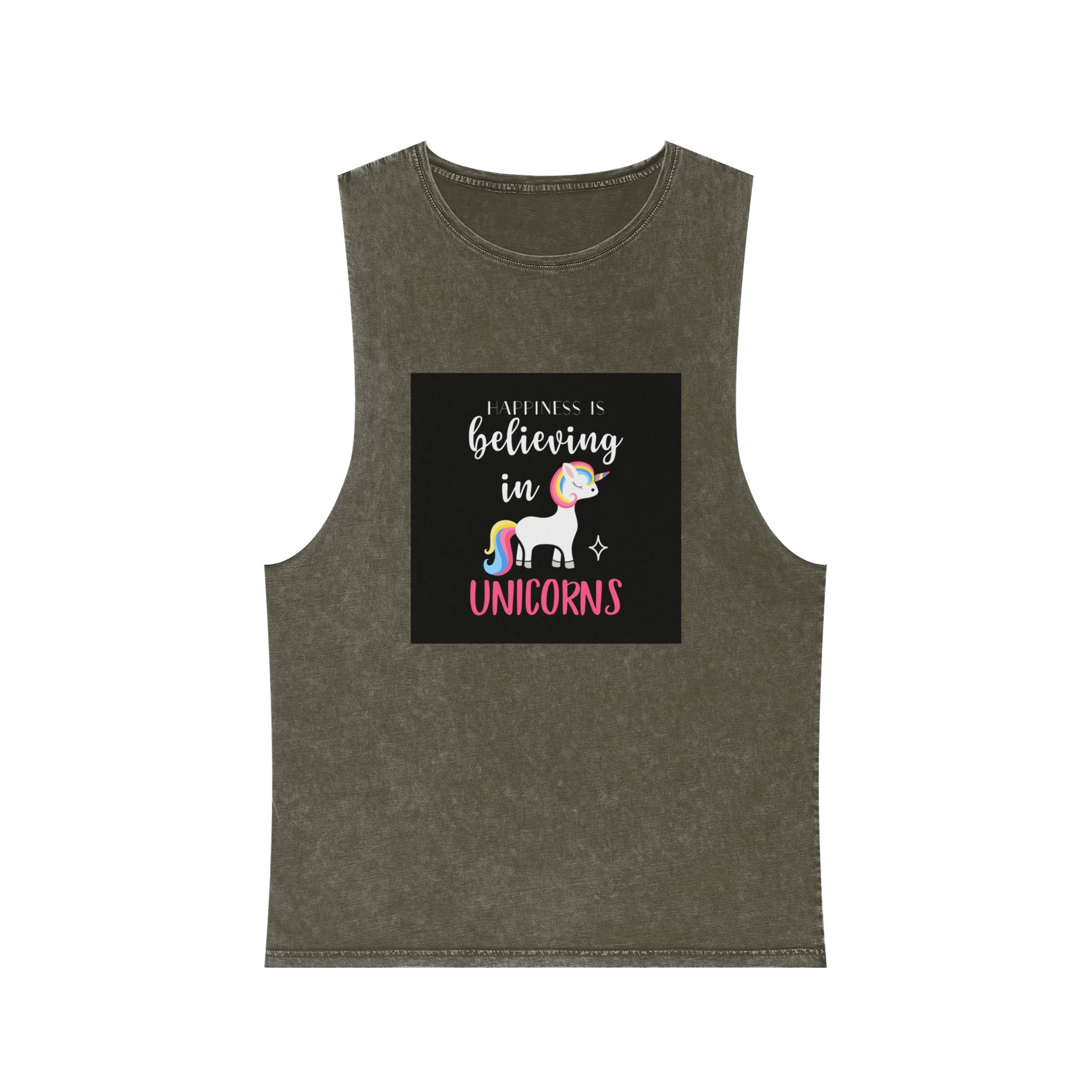 Unicorn 11 Unisex Stonewash Tank Top - Image 5