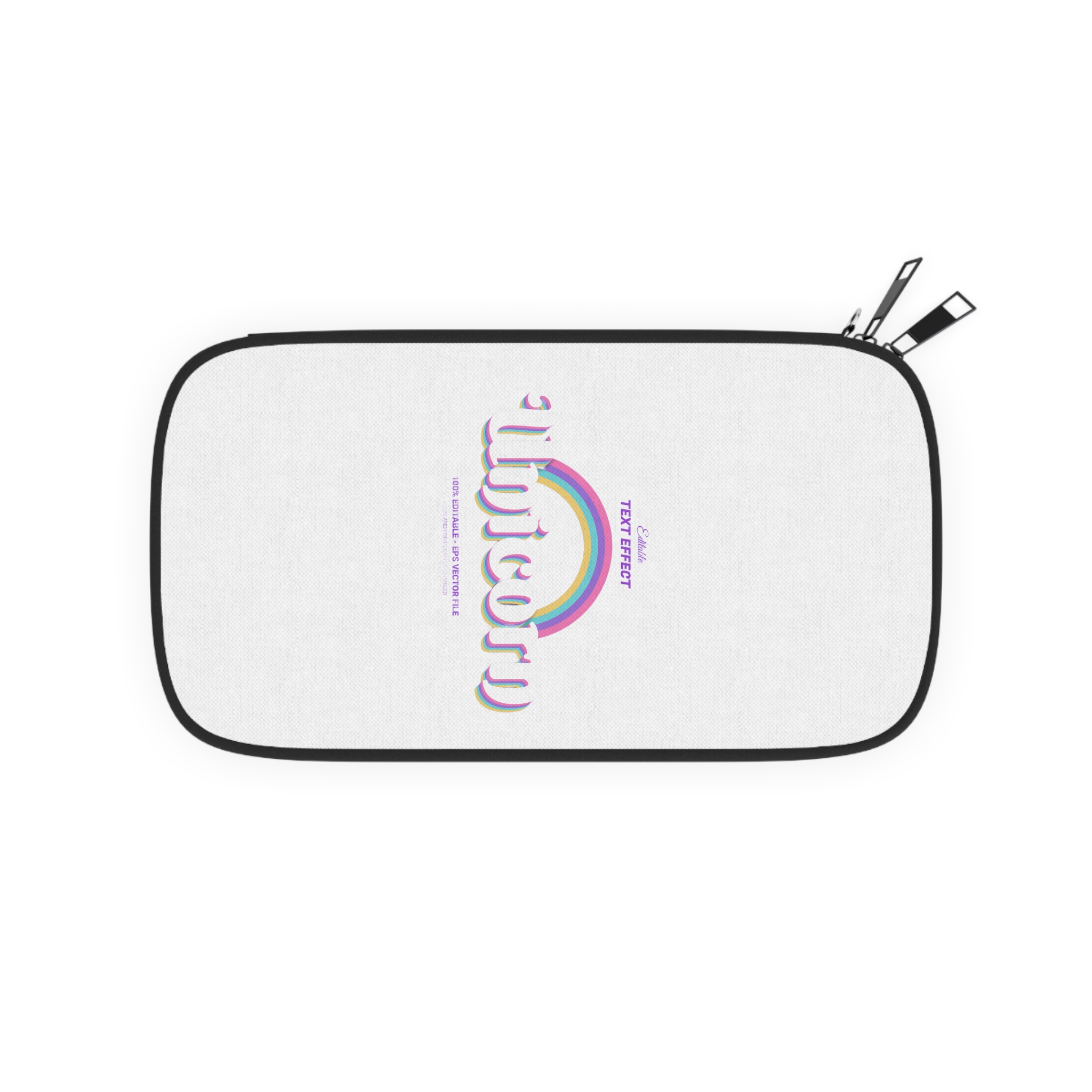 Cute Unicorn Editable Text Effect Passport Wallet