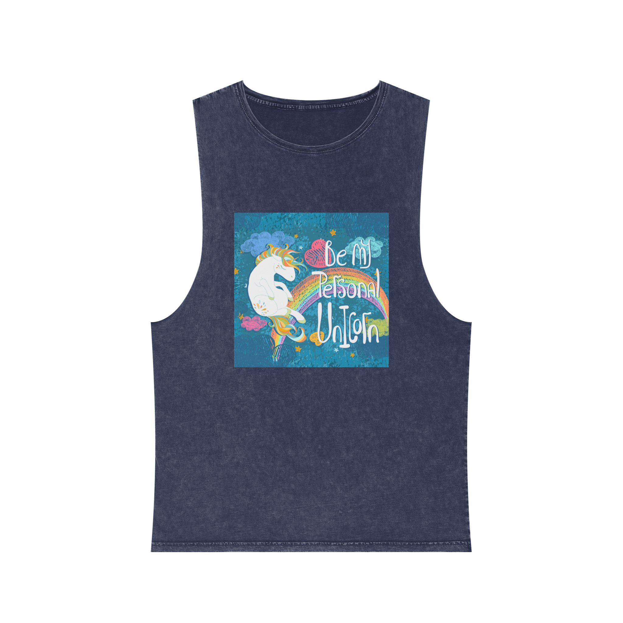 Be My Personal Unicorn Unisex Stonewash Tank Top - Image 13