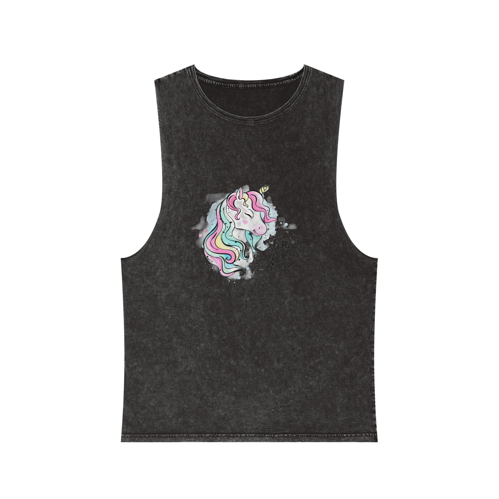 Follow Your Dream Unisex Stonewash Tank Top