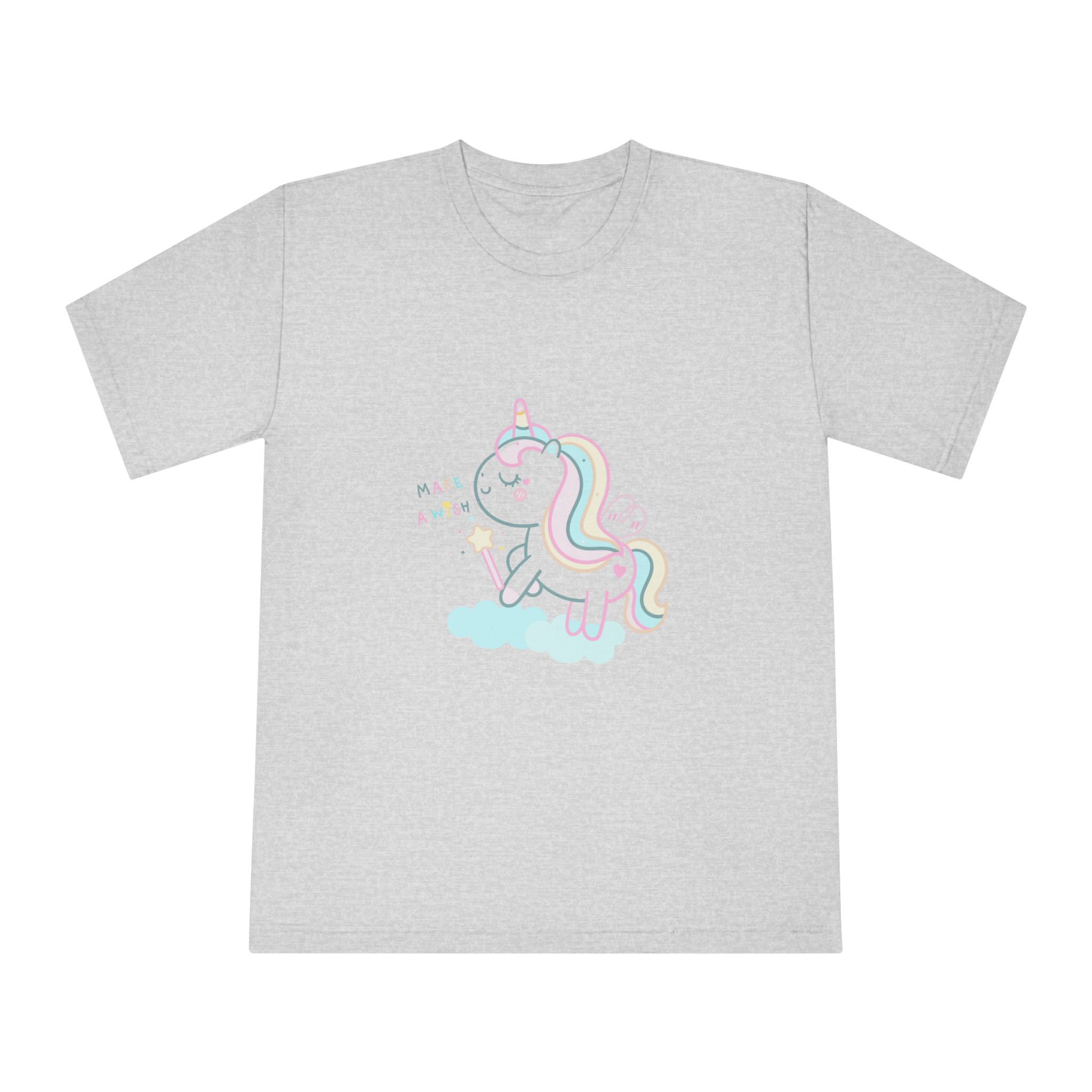 Cute Unicorn Pastel Holding Magic Wand Unisex Classic Crewneck T Shirt - Image 13