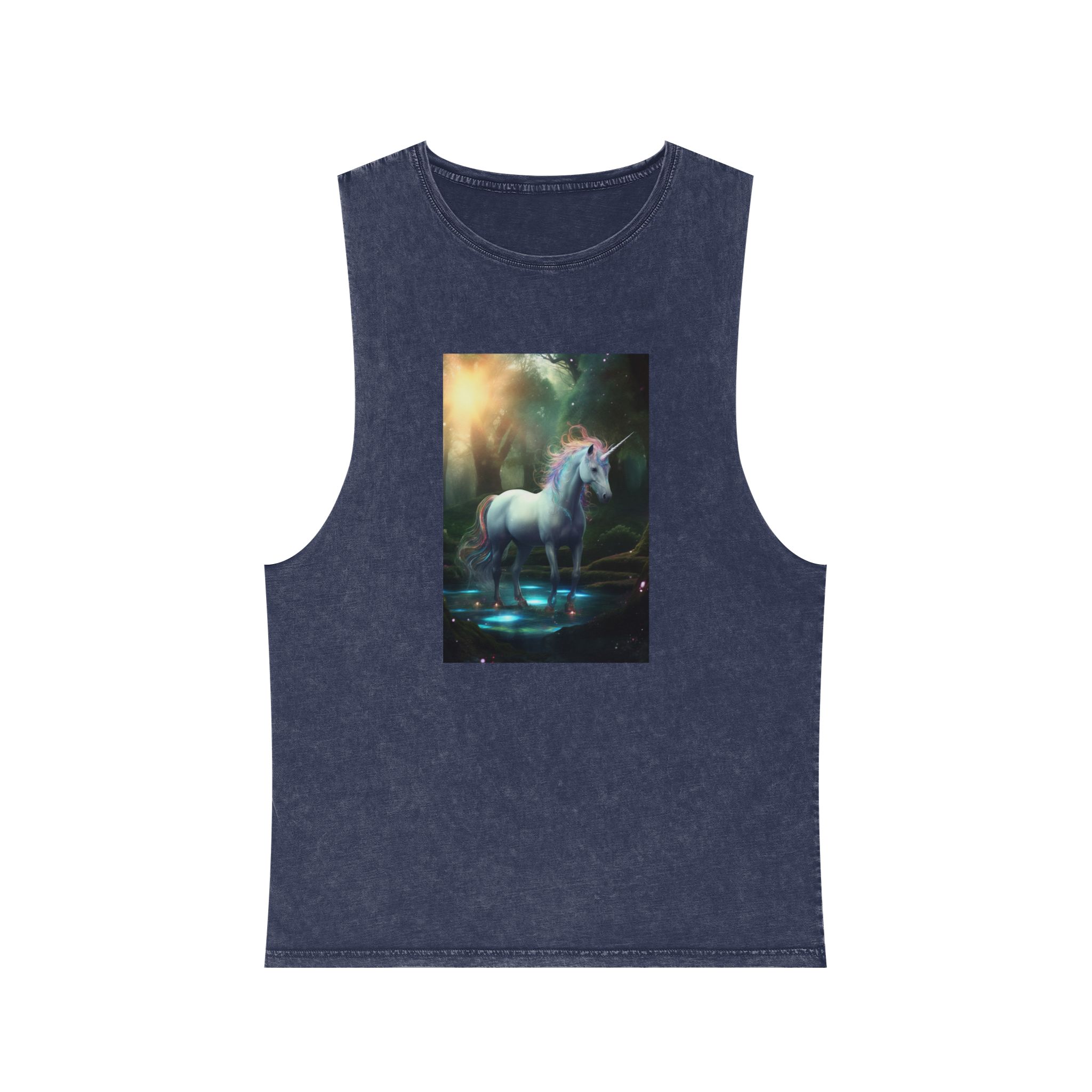 Magical Mythical Unicorn Creature 9 Unisex Stonewash Tank Top - Image 13