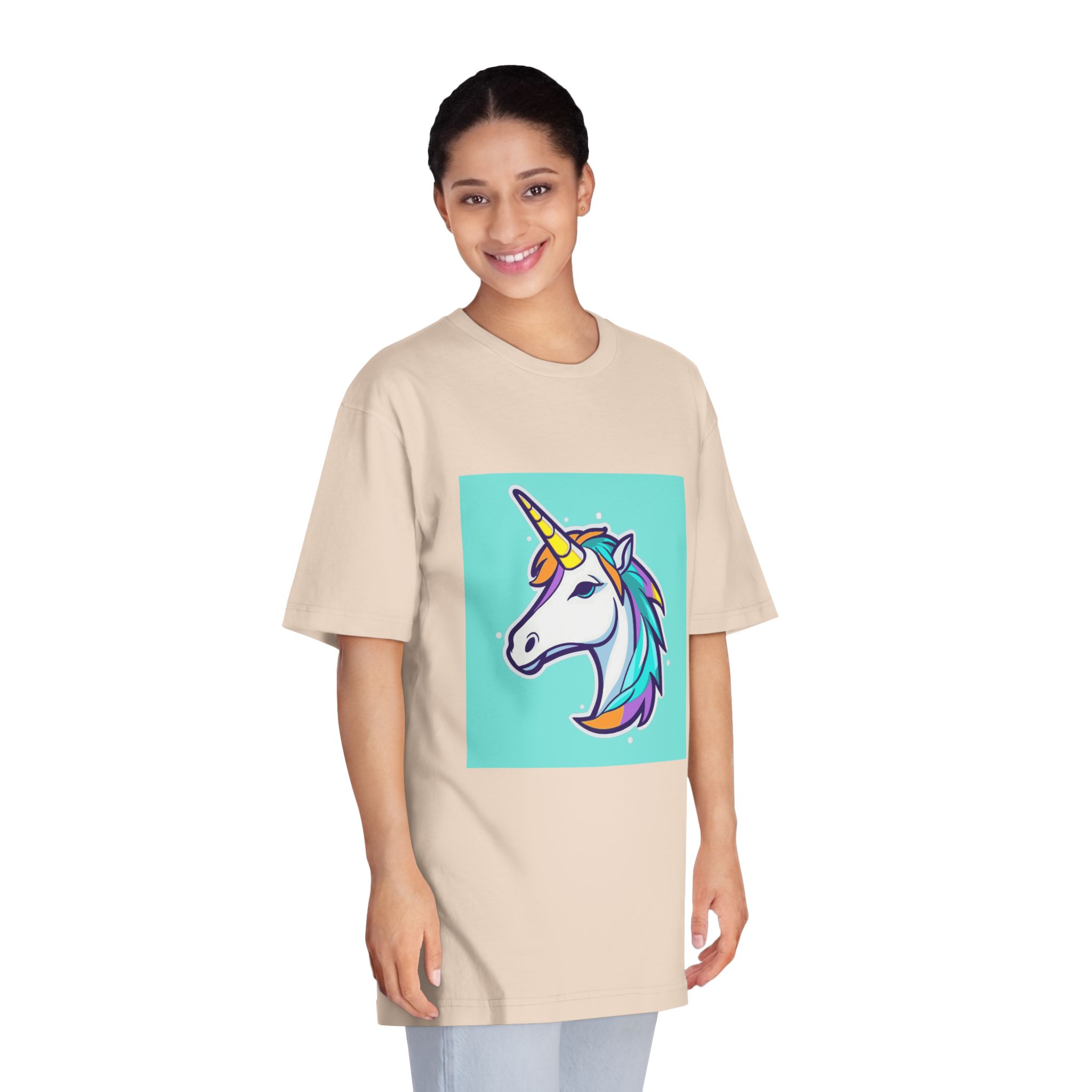 Cartoon Unicorn Head Vector With Maximum 16 Colors I 3 Unisex Classic Crewneck T Shirt - Image 11