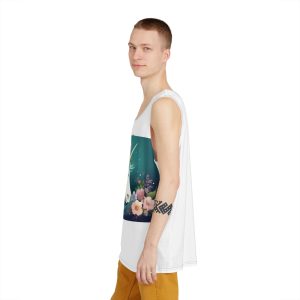 Cute Unicorn With Flowers Generate Ai Mens Tank Aop