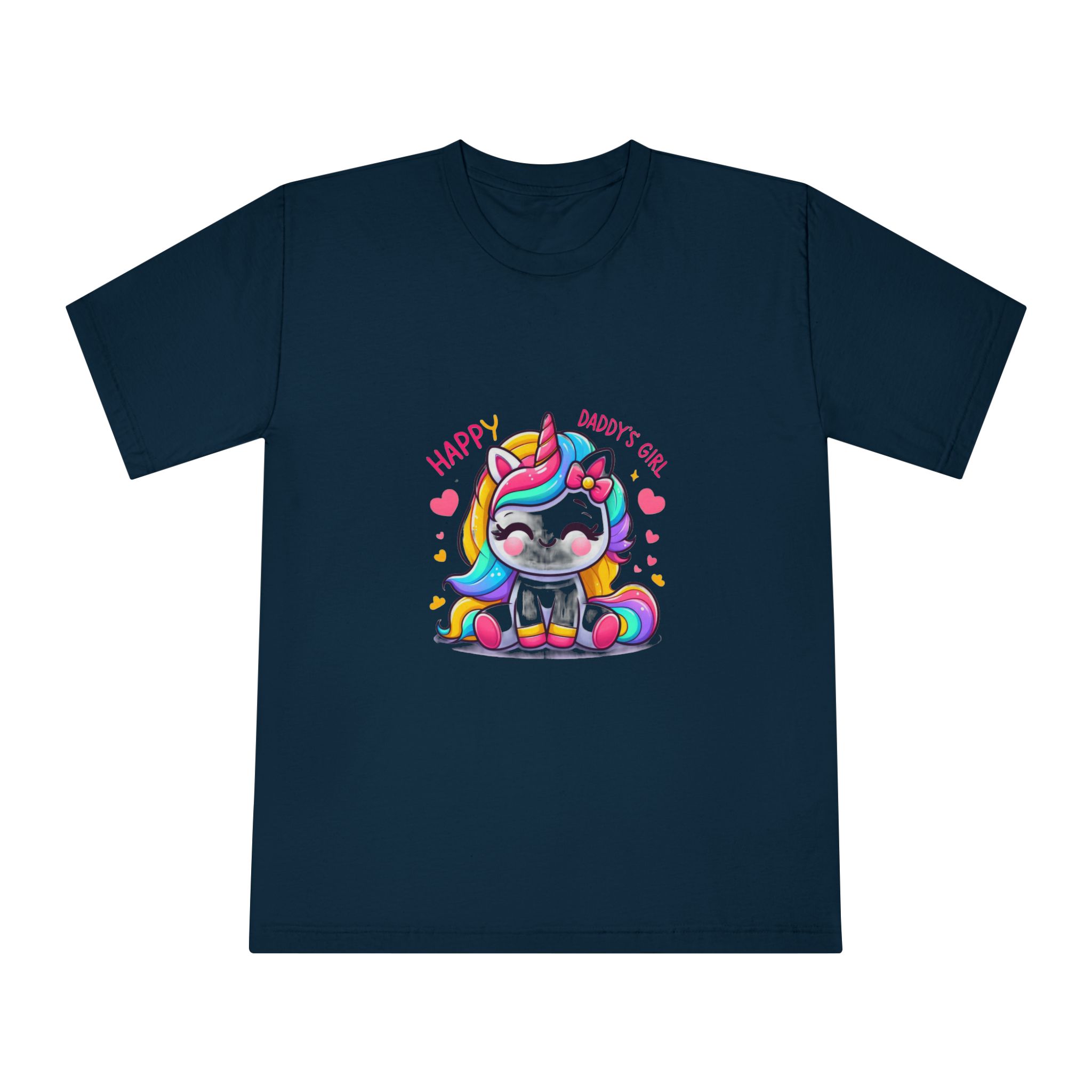 Happy Daddys Girl Unicorn Unisex Classic Crewneck T Shirt - Image 17