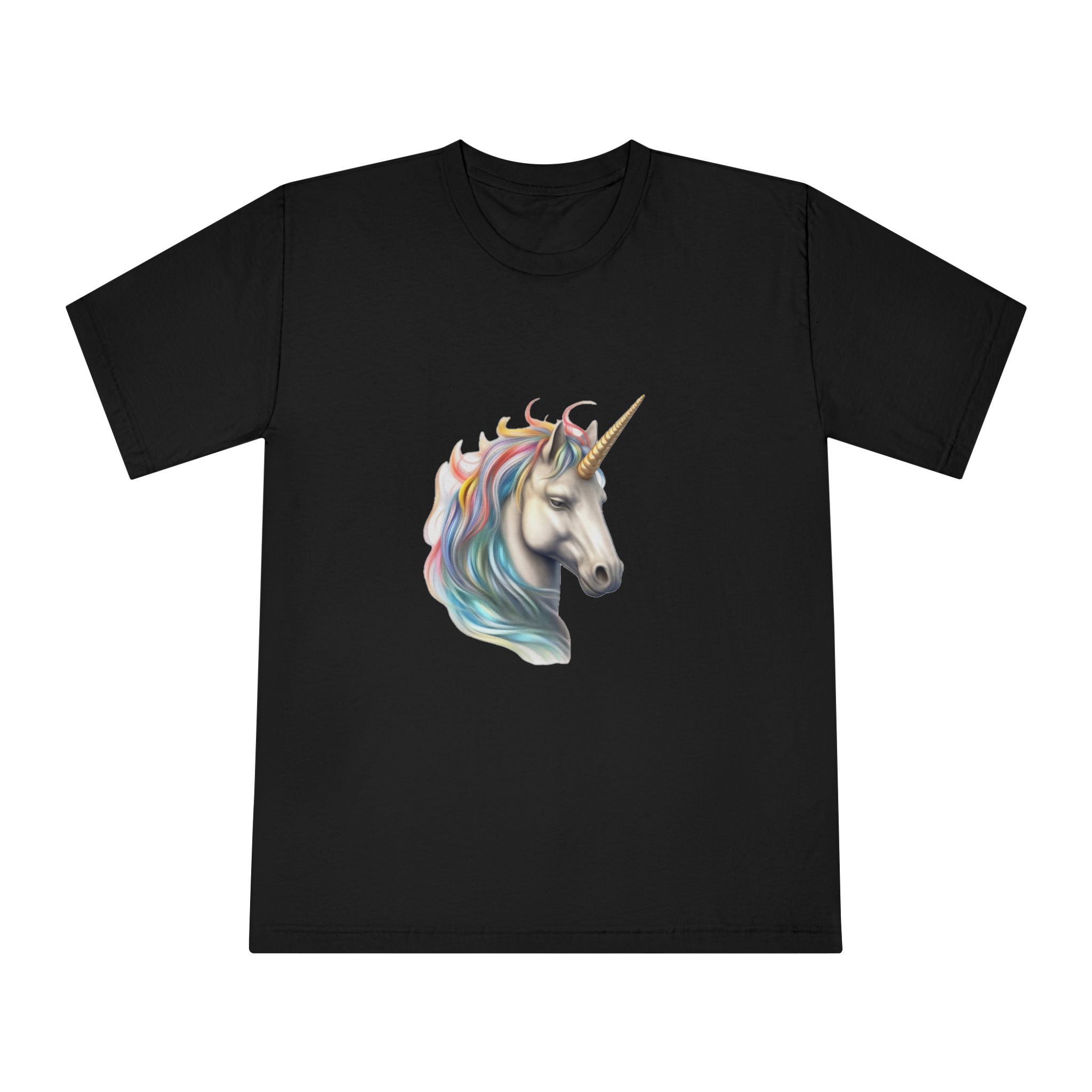 There Is Drawing Unicorn With Colorful Mane Generative Ai Unisex Classic Crewneck T Shirt - Image 5