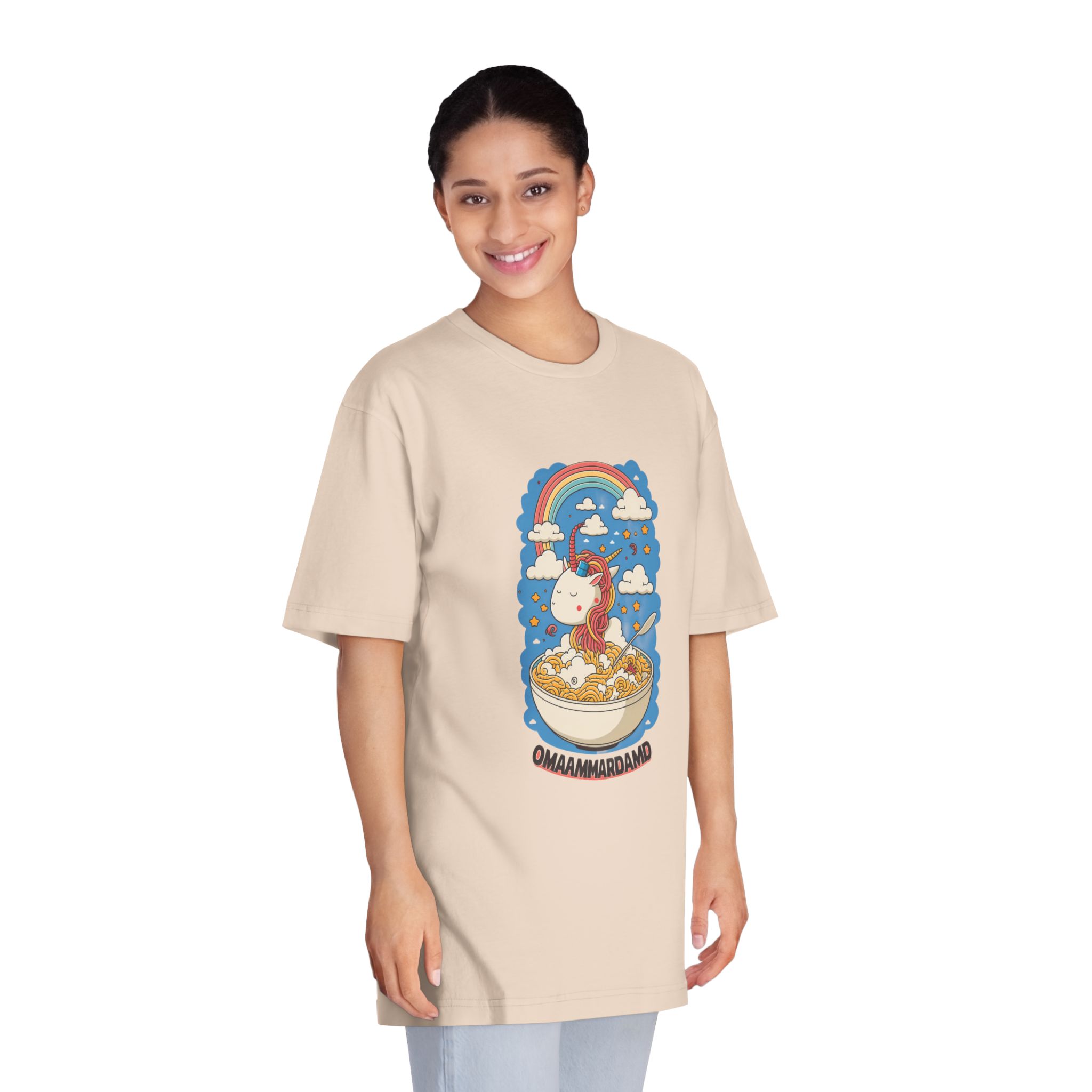 Cute Kawaii Unicorn Graphic Eating Ramen (1) Unisex Classic Crewneck T Shirt - Image 11