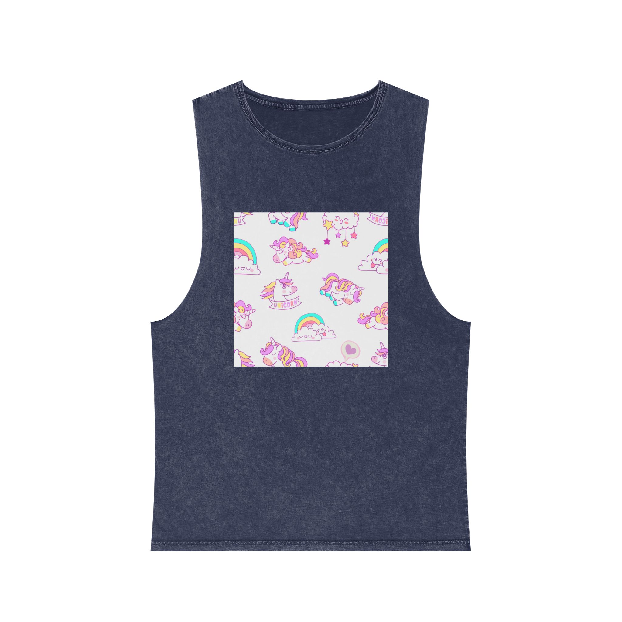 Seamless Unicorn Unisex Stonewash Tank Top - Image 13