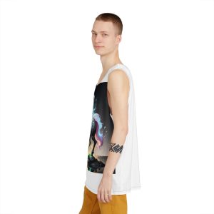Black Unicorn With Fluorescent Liquids Mens Tank Aop