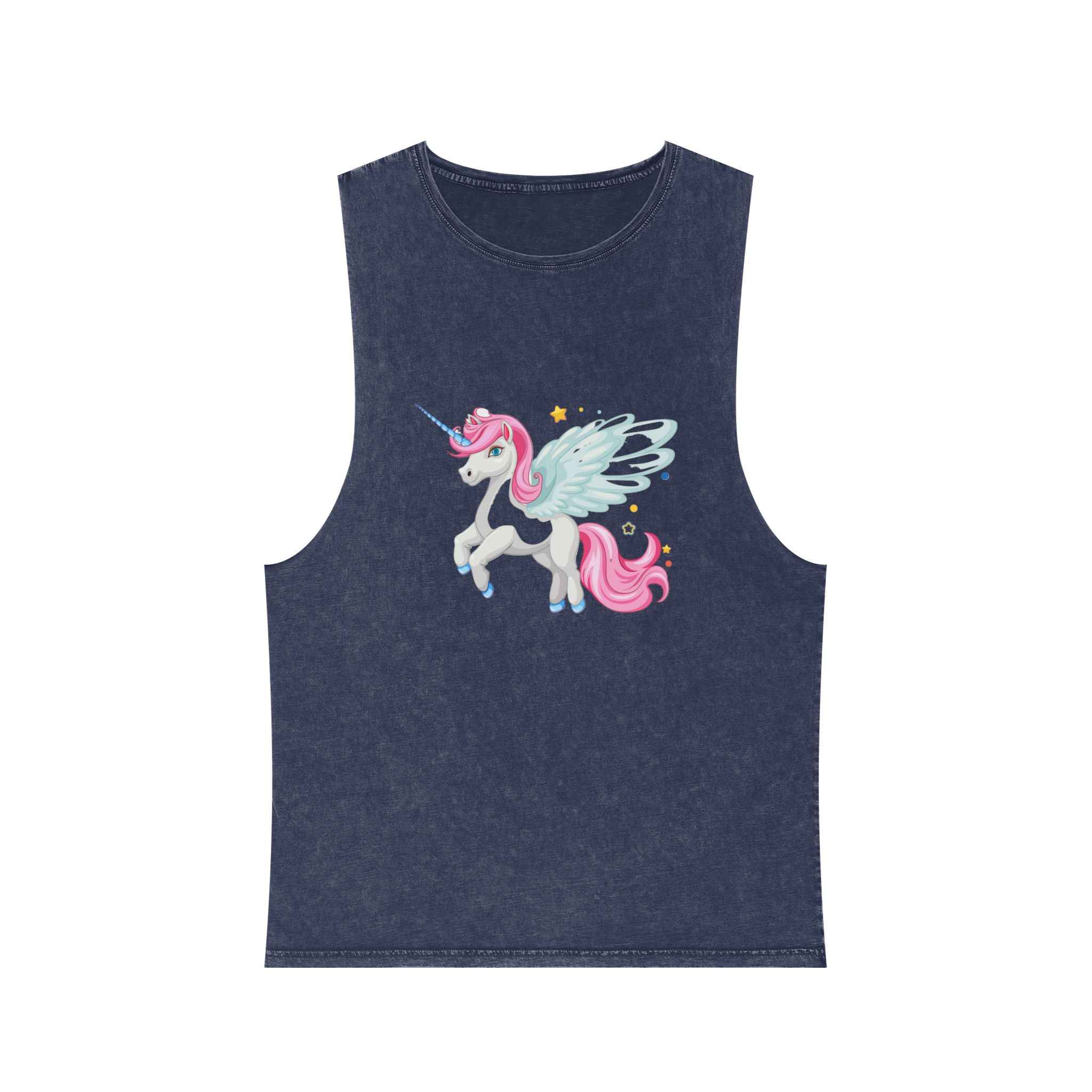 Beautiful Unicorn Unisex Stonewash Tank Top - Image 13