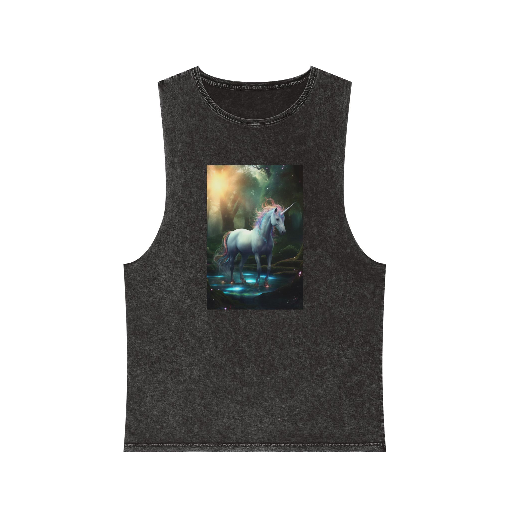 Magical Mythical Unicorn Creature 9 Unisex Stonewash Tank Top