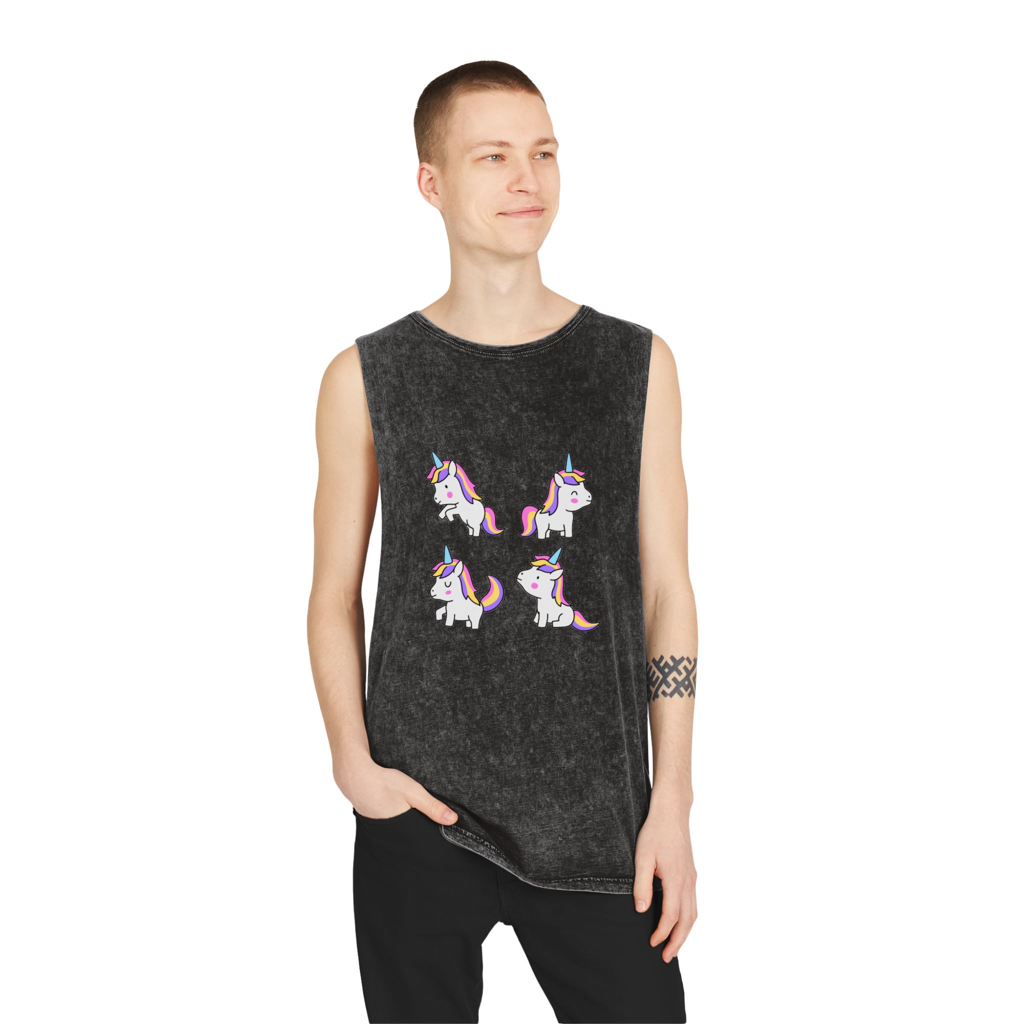 Unicorn V286 Unisex Stonewash Tank Top - Image 3