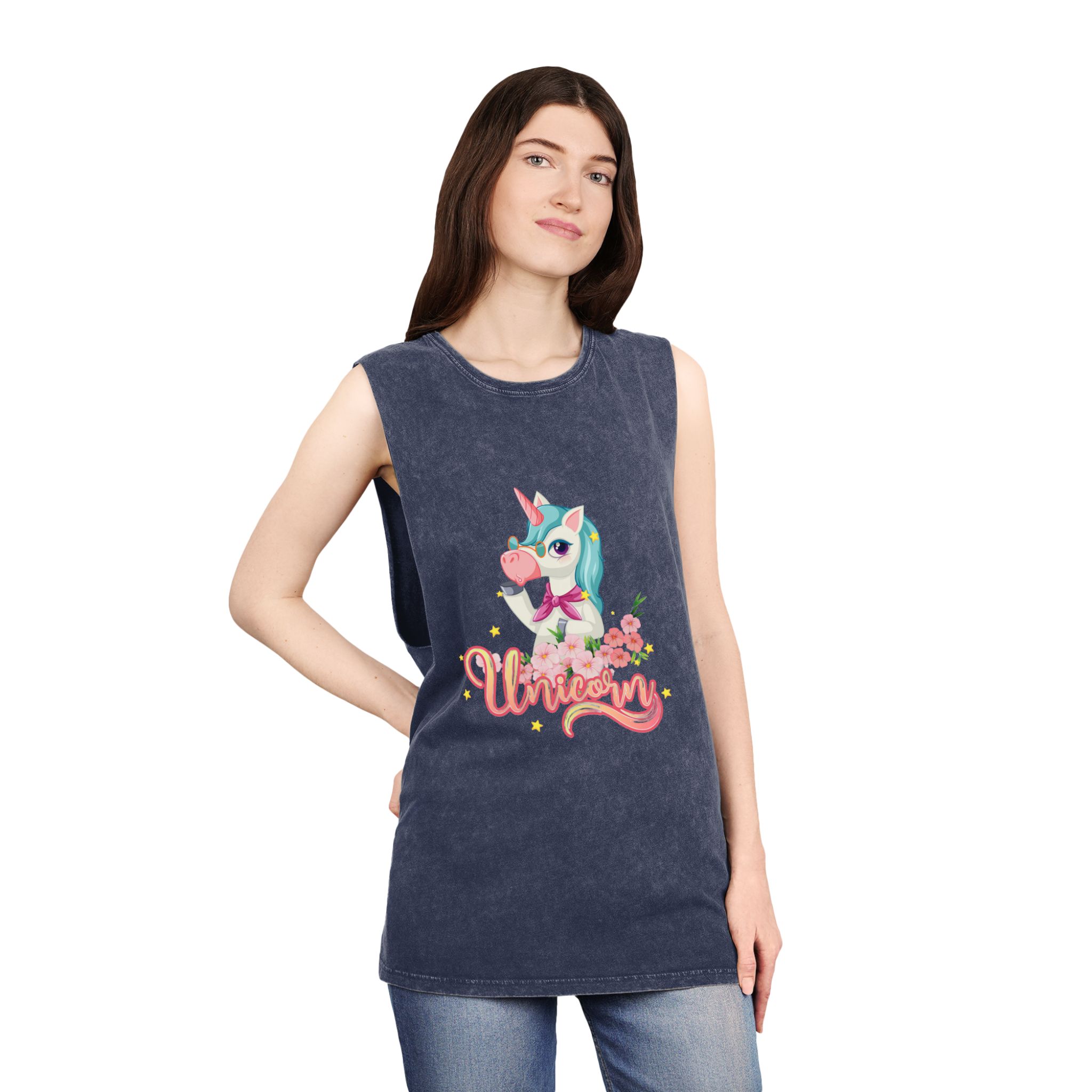 Unicorn V442 Unisex Stonewash Tank Top - Image 16