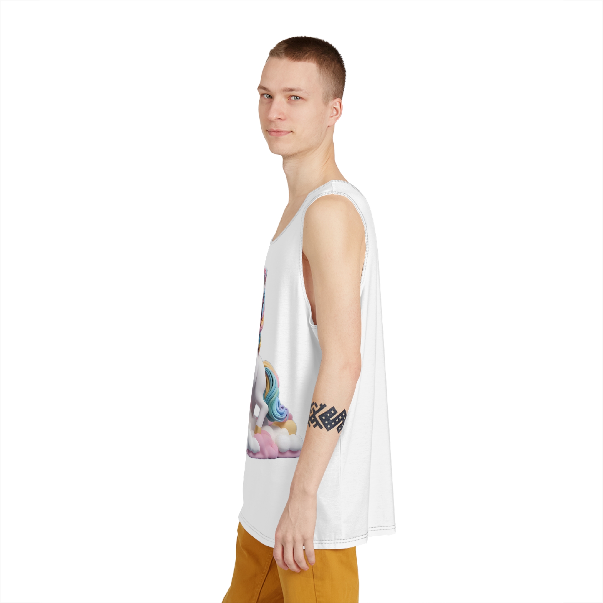 Unicorn Cloud Clouds 3d Rendering Mens Tank Aop