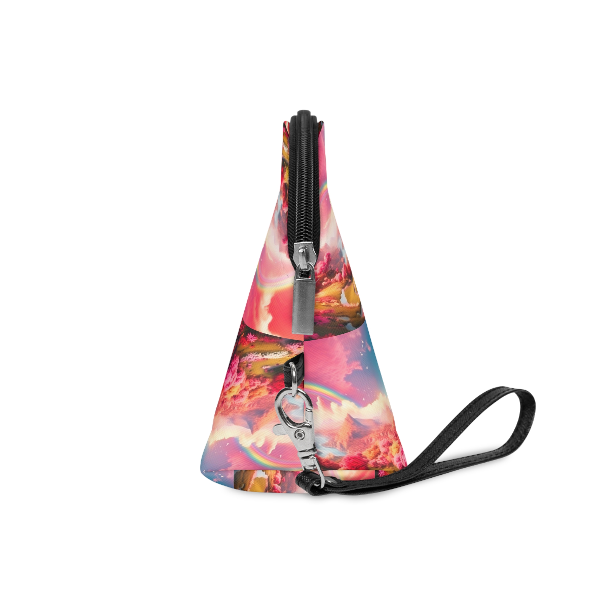 Pink Spring Garden Fairy Land Background Clouds With Rainbow Animation Makeup Bag - Image 3