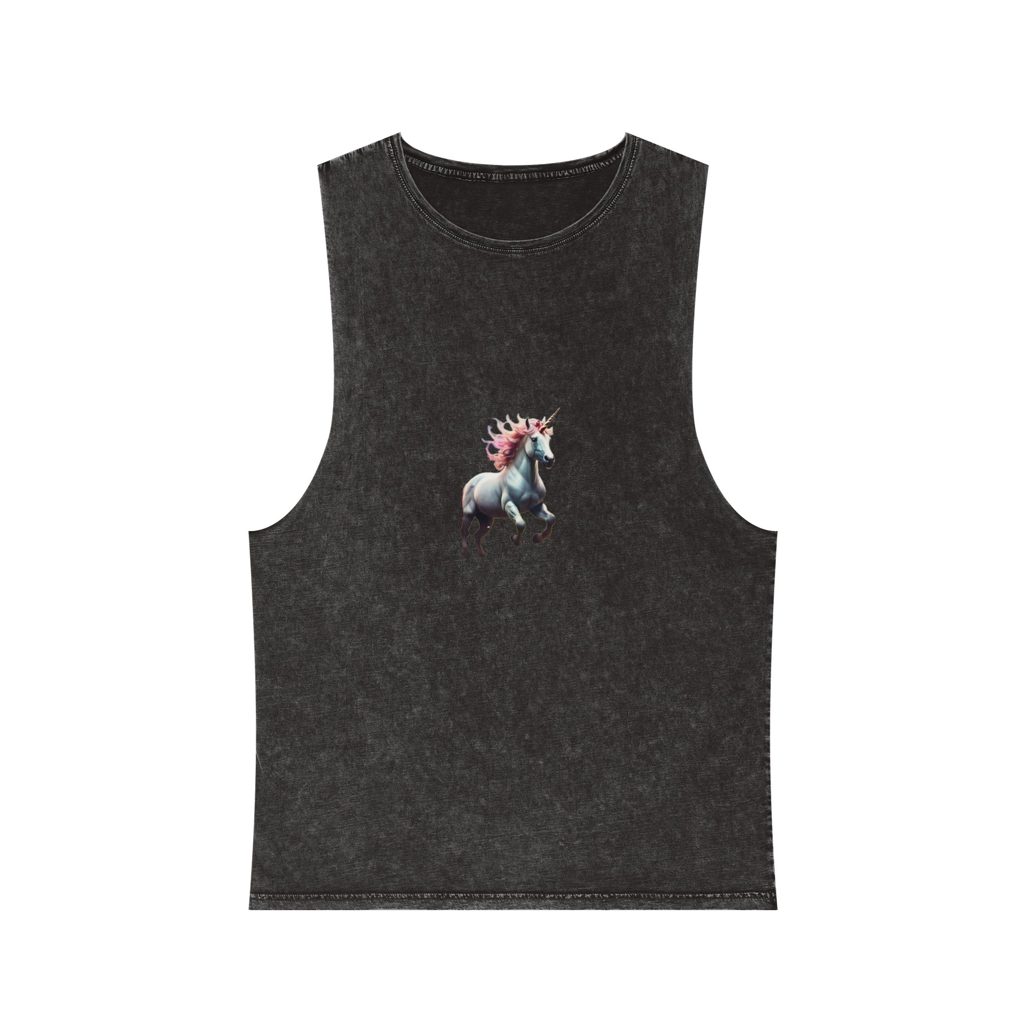 Beautiful Unicorn Running Magical Meadow Unicorn Background Images Whimsical Unicorn (22) Unisex Stonewash Tank Top