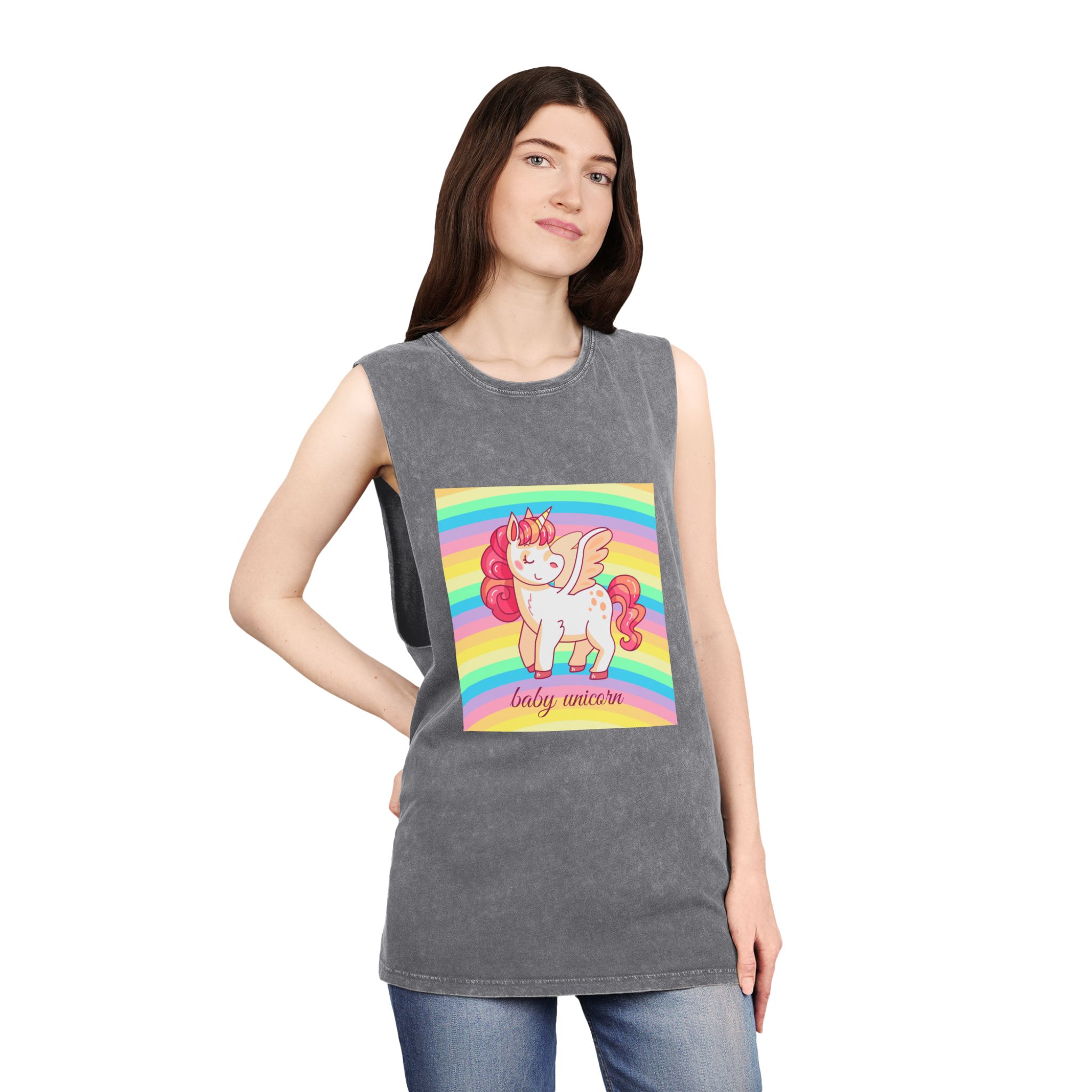 Unicorn V367 Unisex Stonewash Tank Top - Image 12