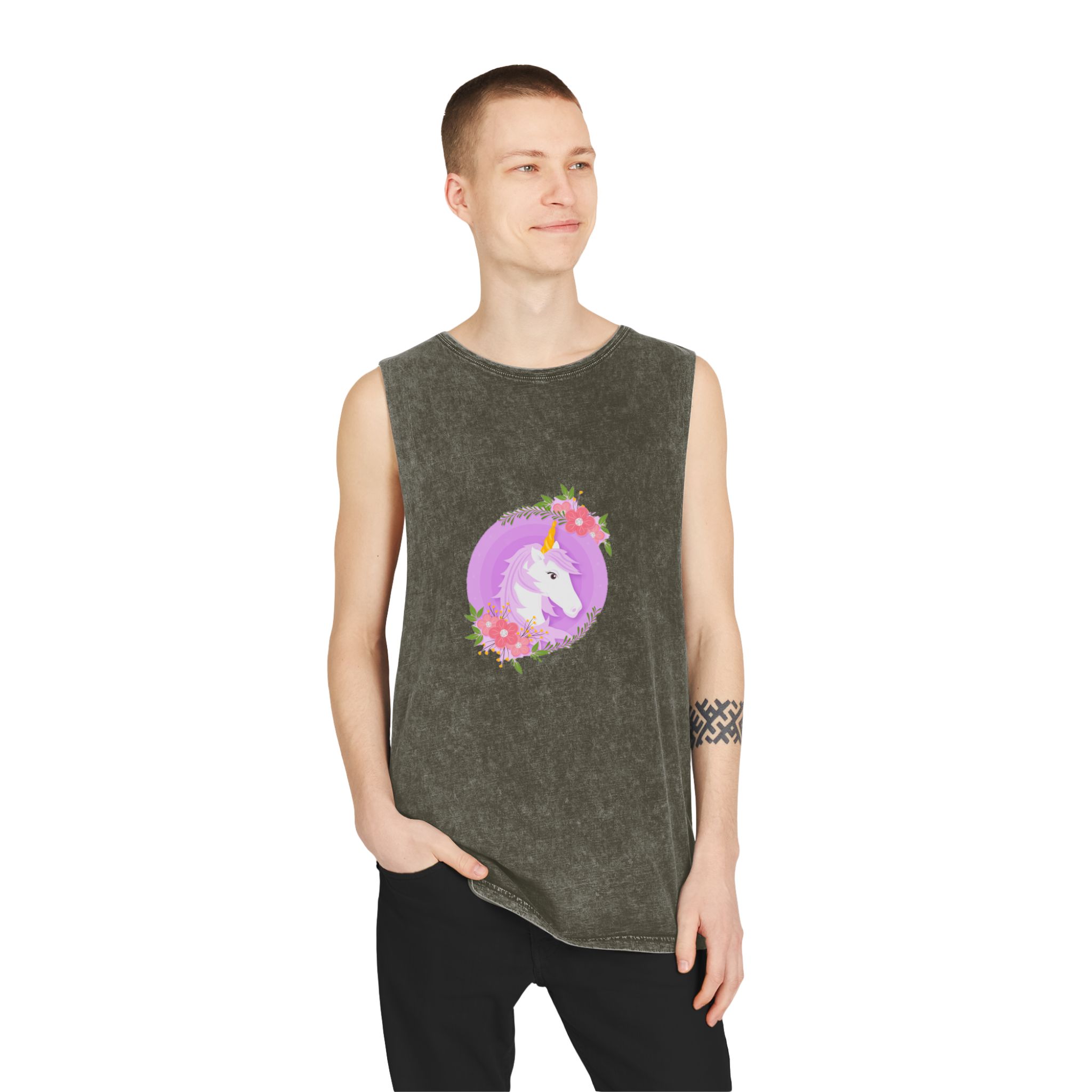 Unicorn V304 Unisex Stonewash Tank Top - Image 7