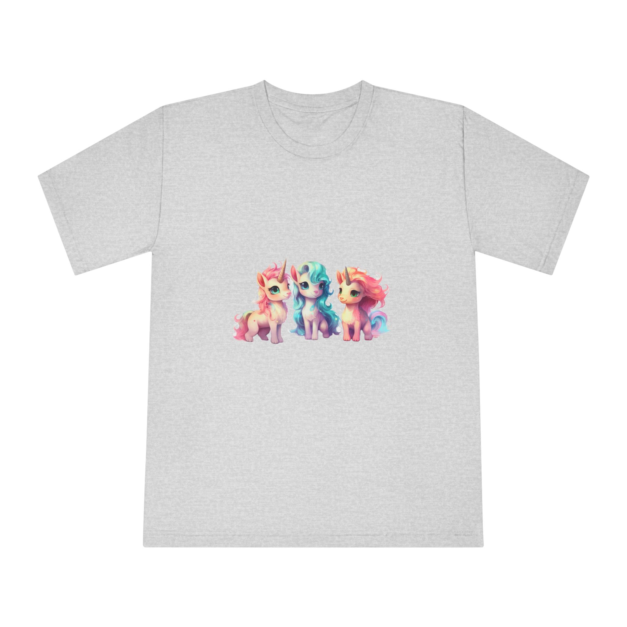 Three Unicorns Are Sitting Row Unisex Classic Crewneck T Shirt - Image 13