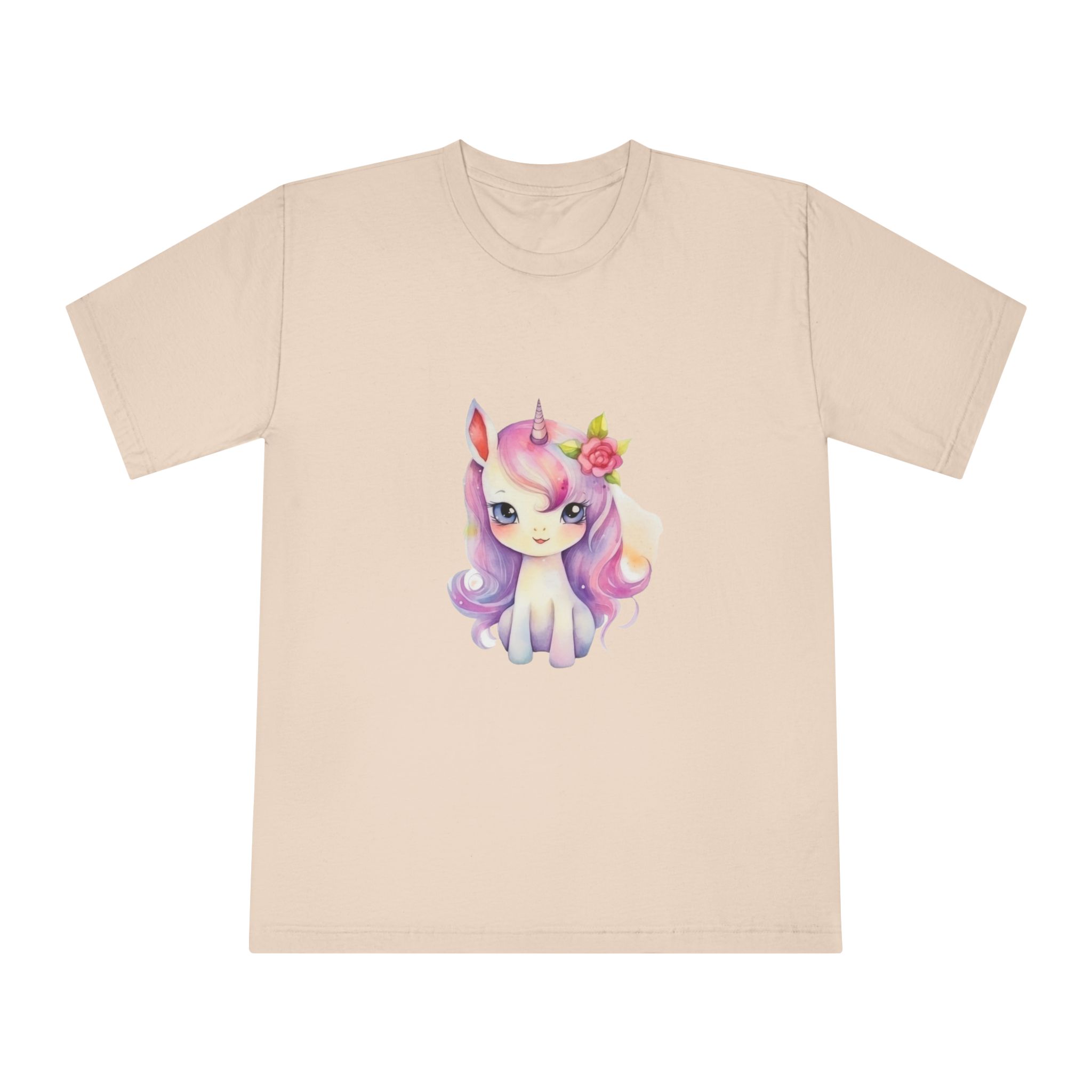 Watercolor Cute Unicorn Isolated Unisex Classic Crewneck T Shirt - Image 9