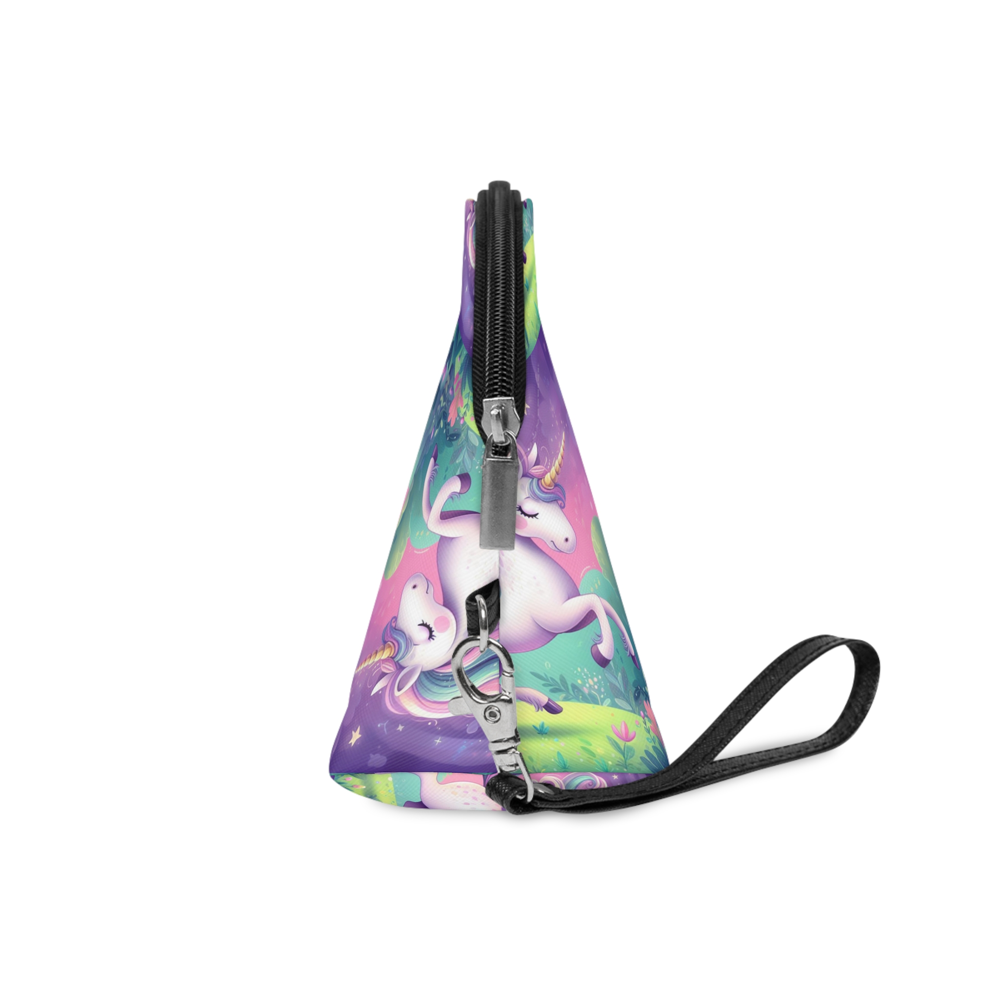 Beautiful Unicorn Running Magical Meadow Unicorn Background Images Whimsical Unicorn (12) Makeup Bag - Image 3