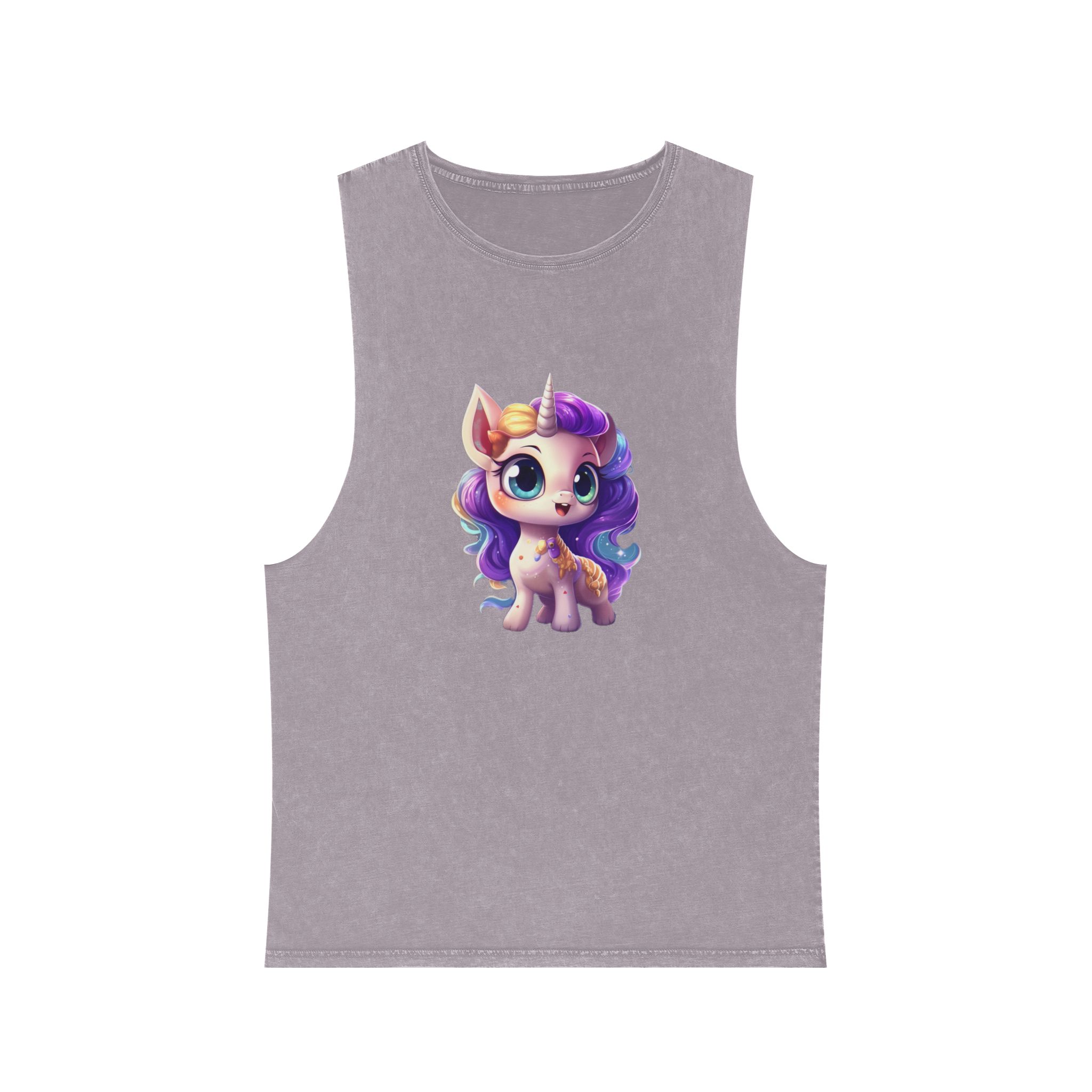 Beautiful Cute Baby Unicorn (1) Copy Unisex Stonewash Tank Top - Image 17