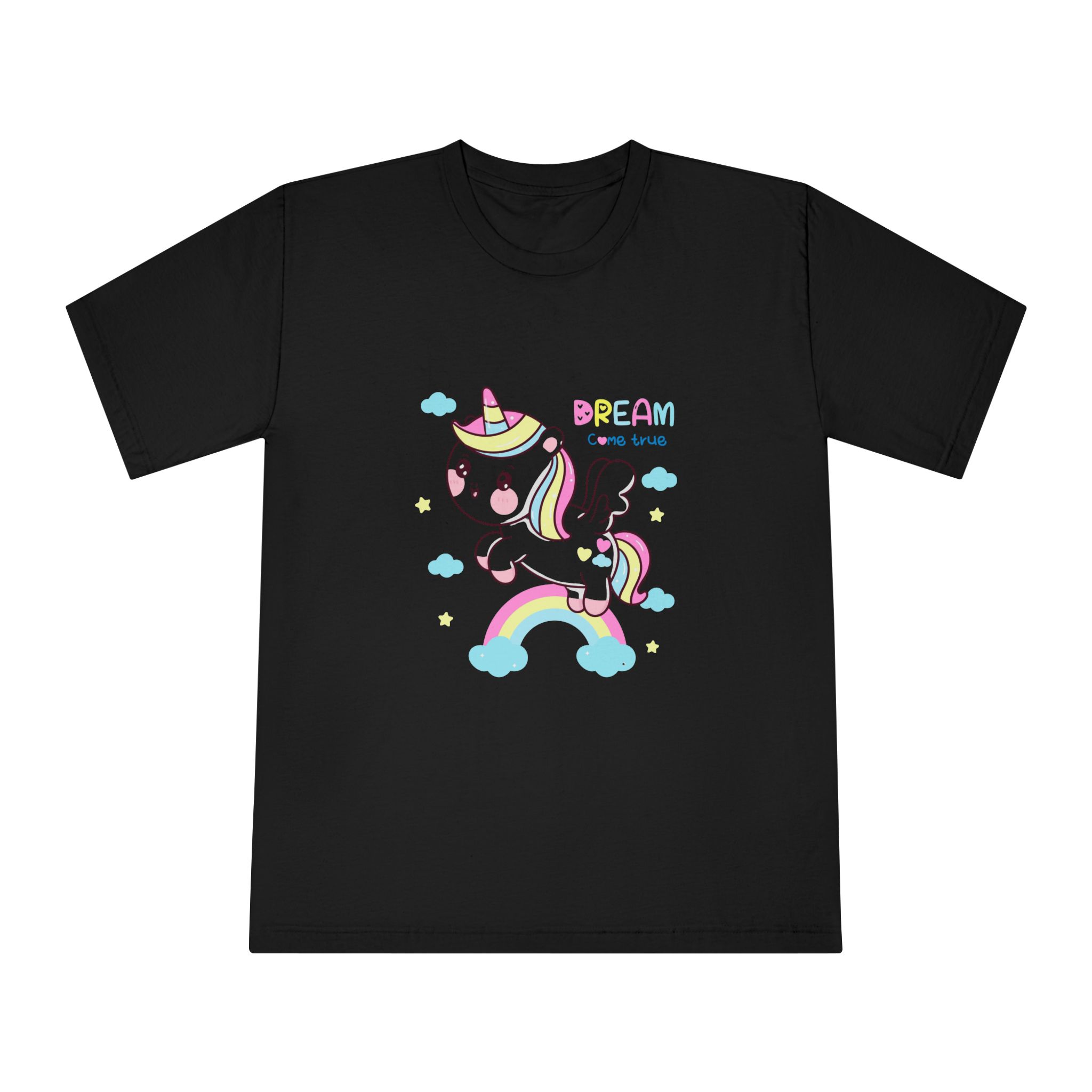 Cute Unicorn Pegasus Cartoon Fly Pastel Rainbow Kawaii Animal Unisex Classic Crewneck T Shirt - Image 5