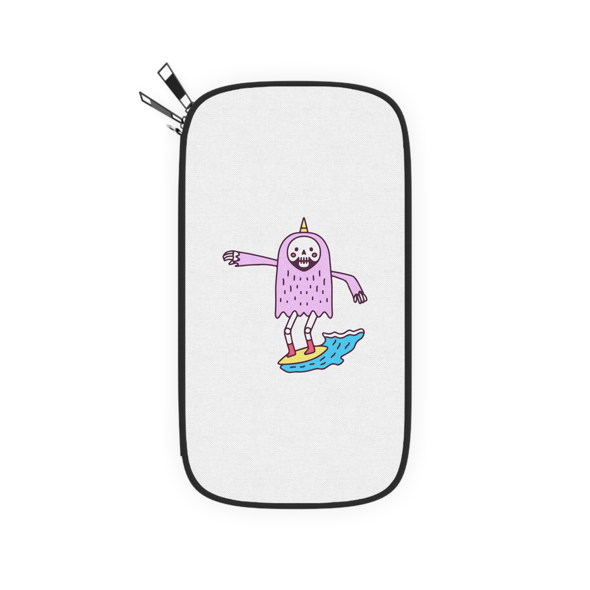 Cute Unicorn Grim Reaper Surfing Illustration T Shirt Sticker Apparel Merchandise Passport Wallet - Image 2
