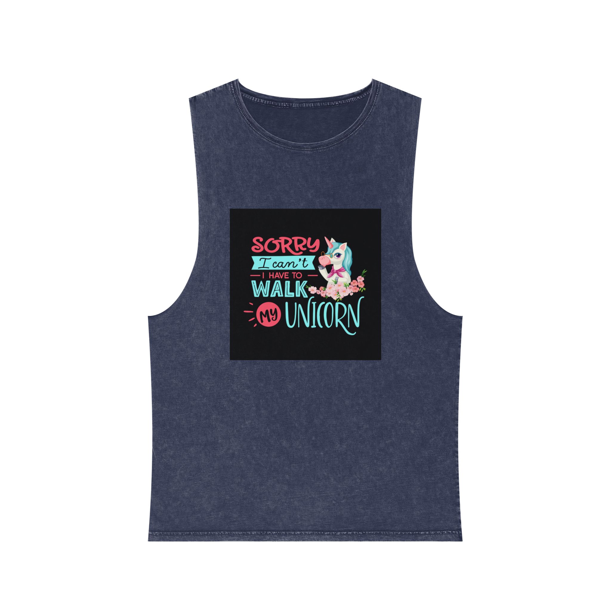 Unicorn Design 5 Unisex Stonewash Tank Top - Image 13