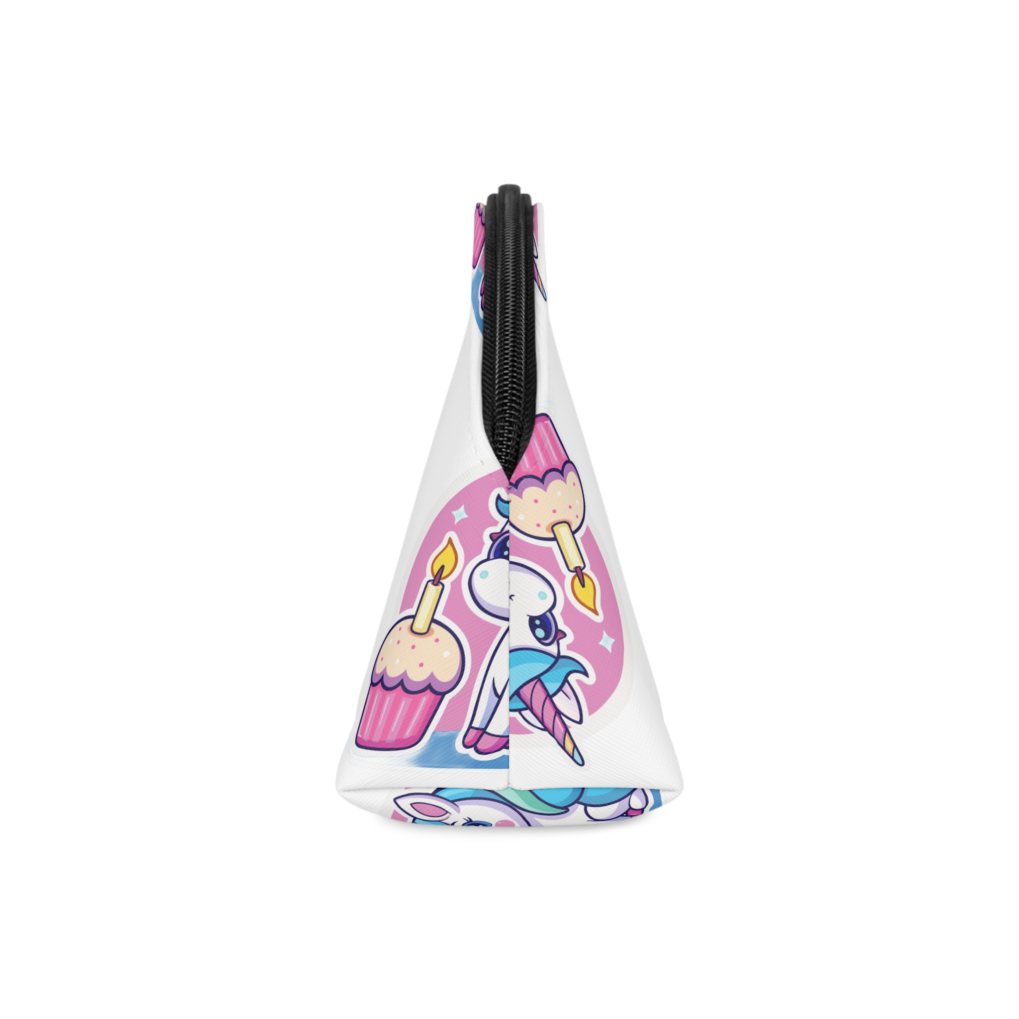 Vector Cute Unicorn Cartoon With Birthday Cake Makeup Bag - Image 4