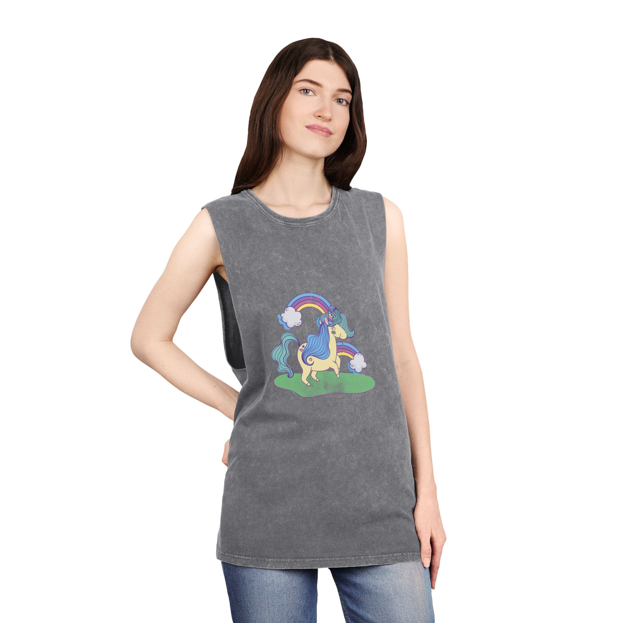 Unicorn V382 Unisex Stonewash Tank Top - Image 12