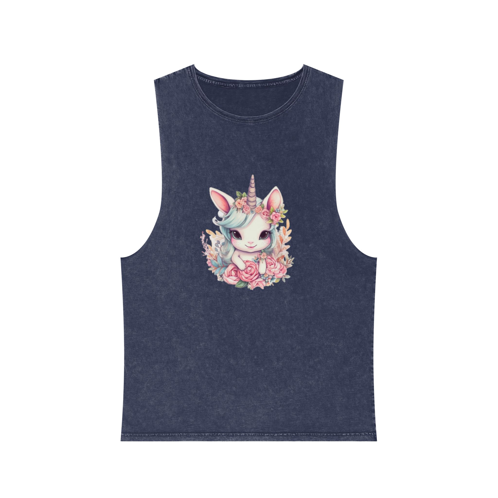 Cute Baby Unicorn Sublimation (1) Unisex Stonewash Tank Top - Image 13