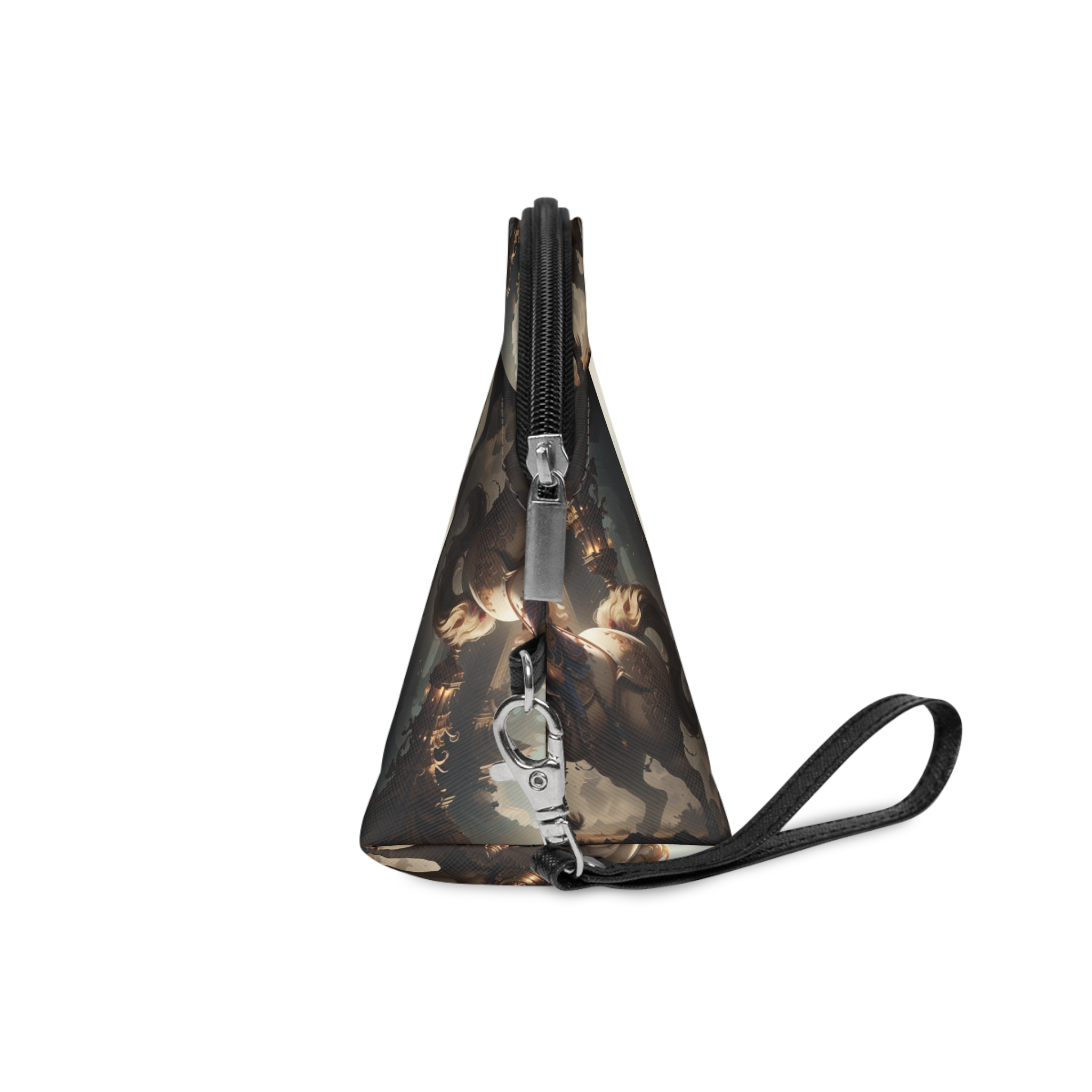Unicorn With Sword Its Back Is Standing Front Building Makeup Bag - Image 3