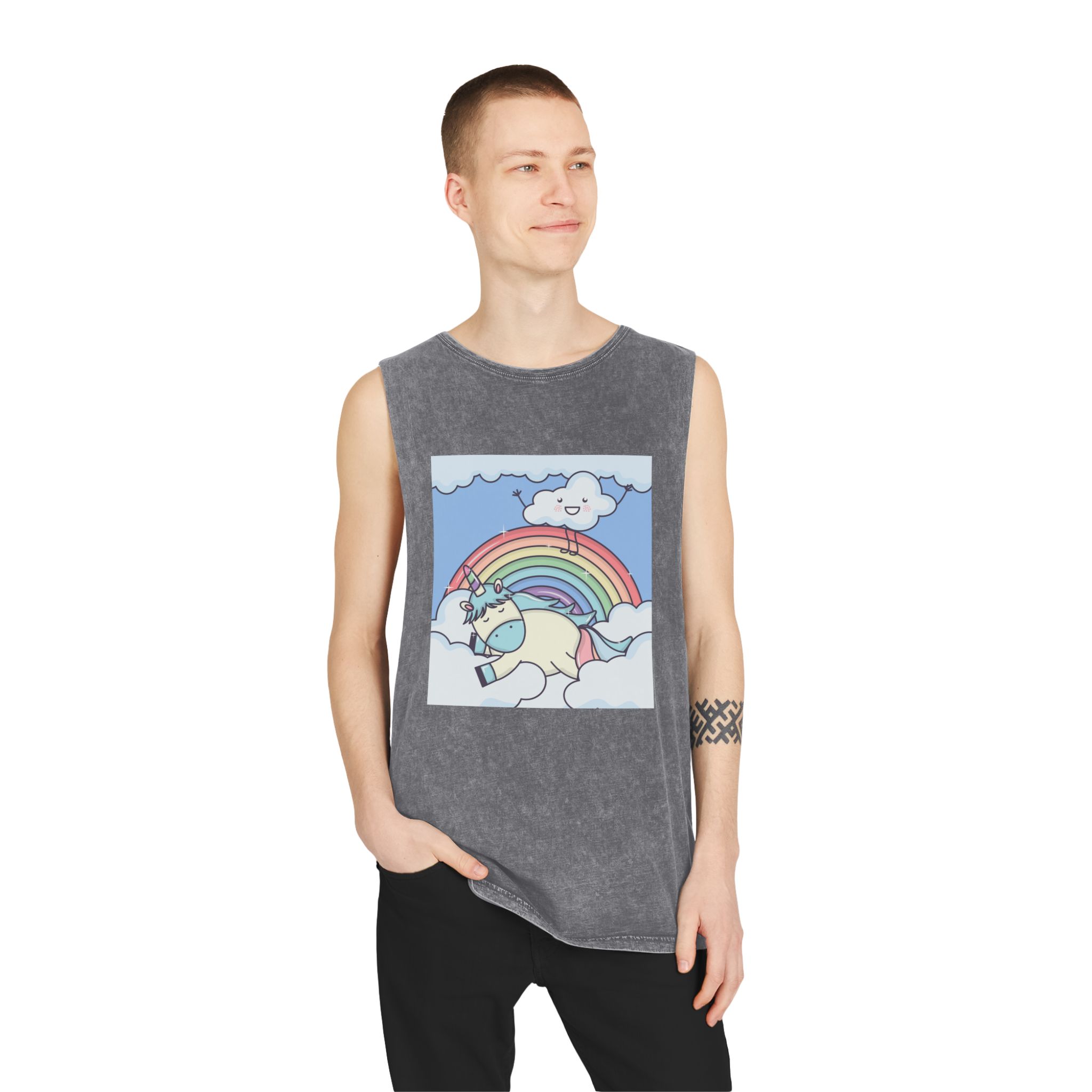 Unicorn V353 Unisex Stonewash Tank Top - Image 11