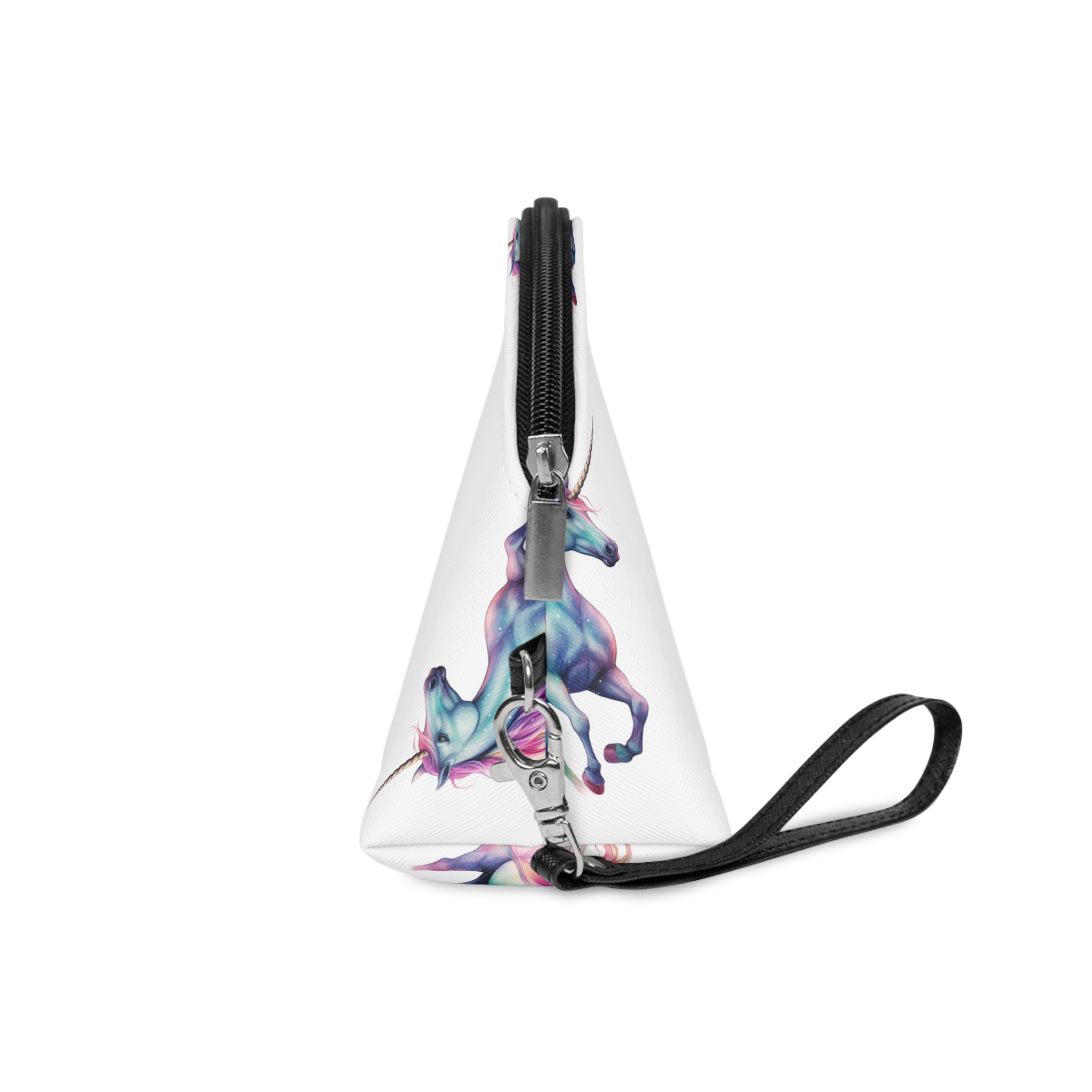 Unicorn With Rainbow Mane Pink Mane Running Sky Generative Ai Makeup Bag - Image 3