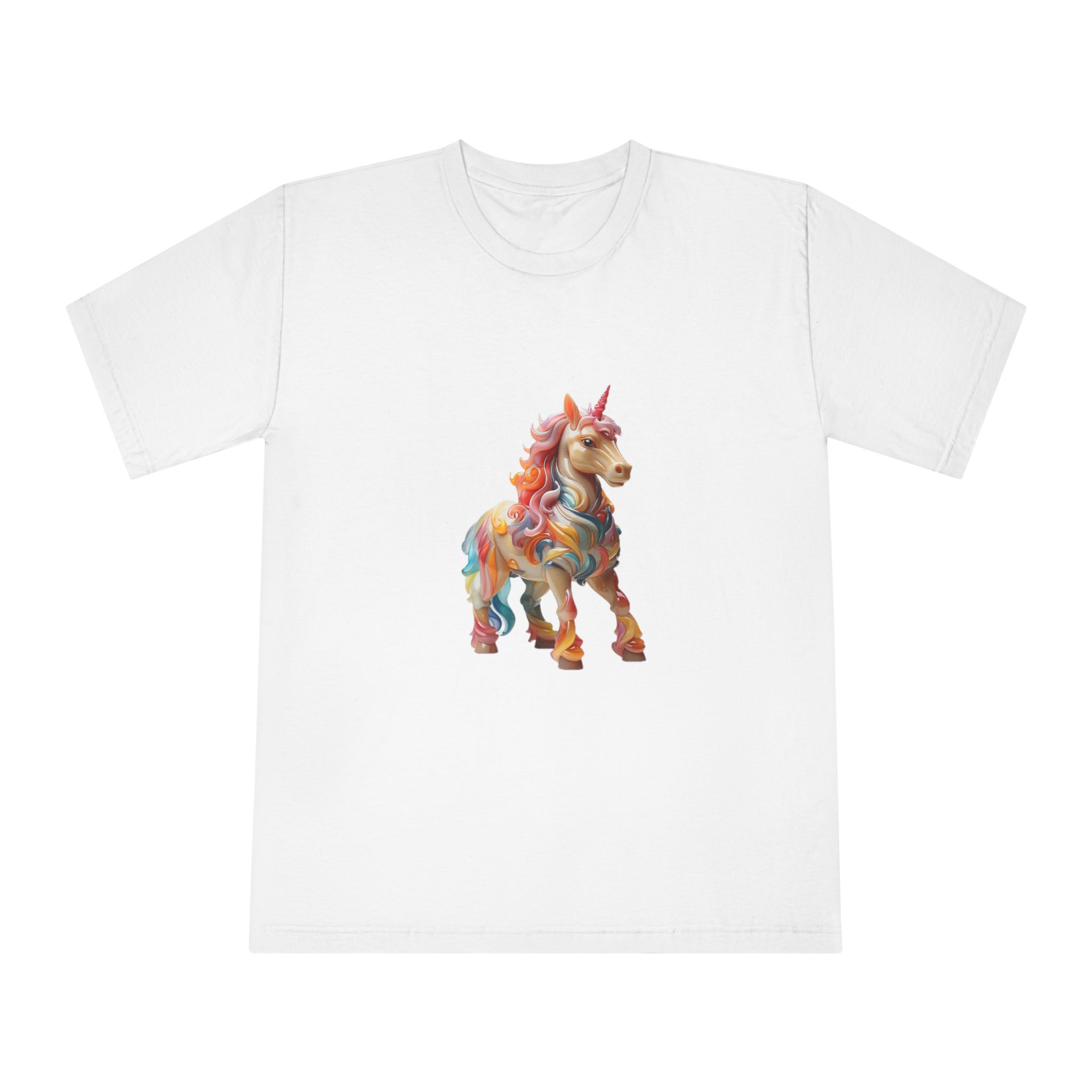 Colorful 3d Mythical Unicorn (1) Copy Unisex Classic Crewneck T Shirt