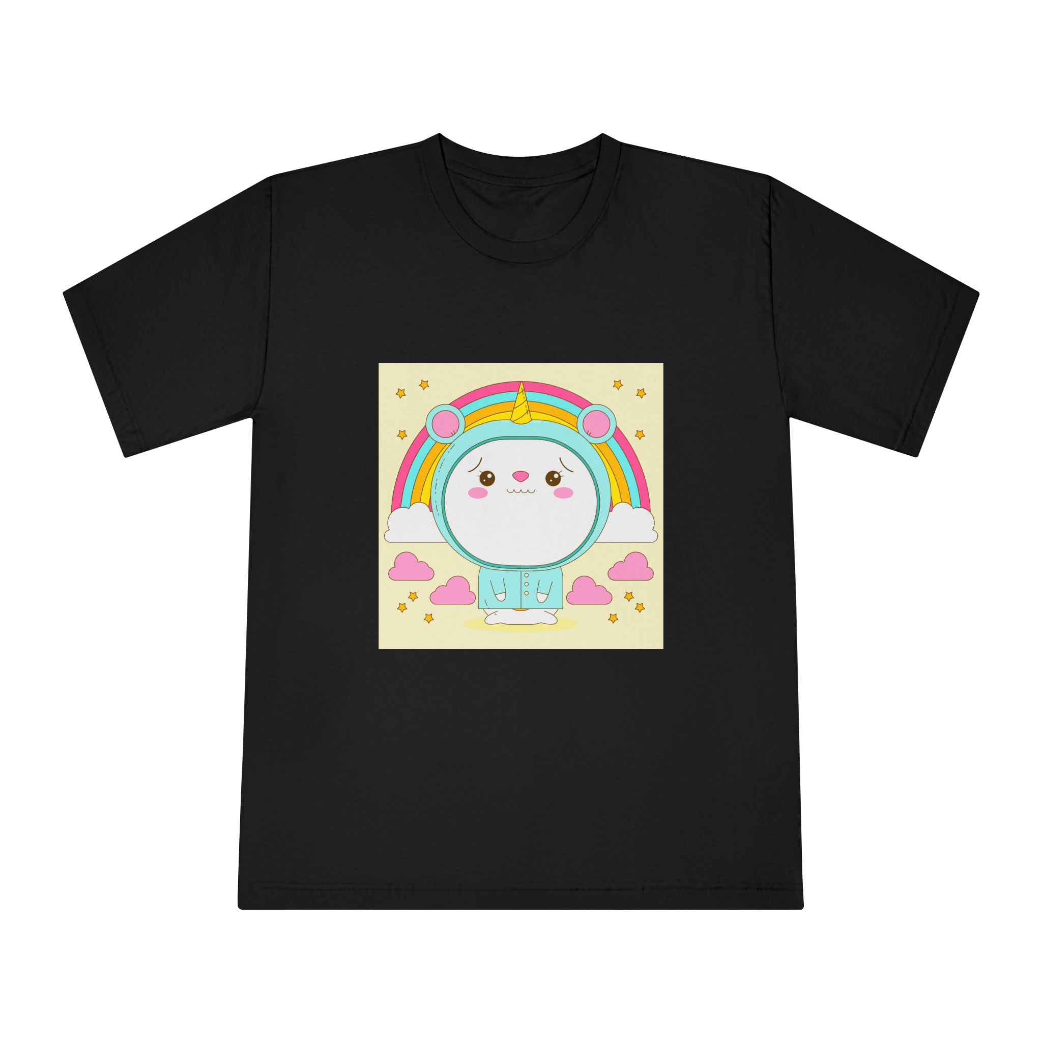 Hand Drawn Kawaii Animal Unisex Classic Crewneck T Shirt - Image 5