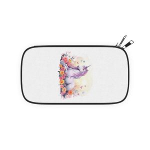 Illustration Little Unicorn Sits With Flowers Passport Wallet