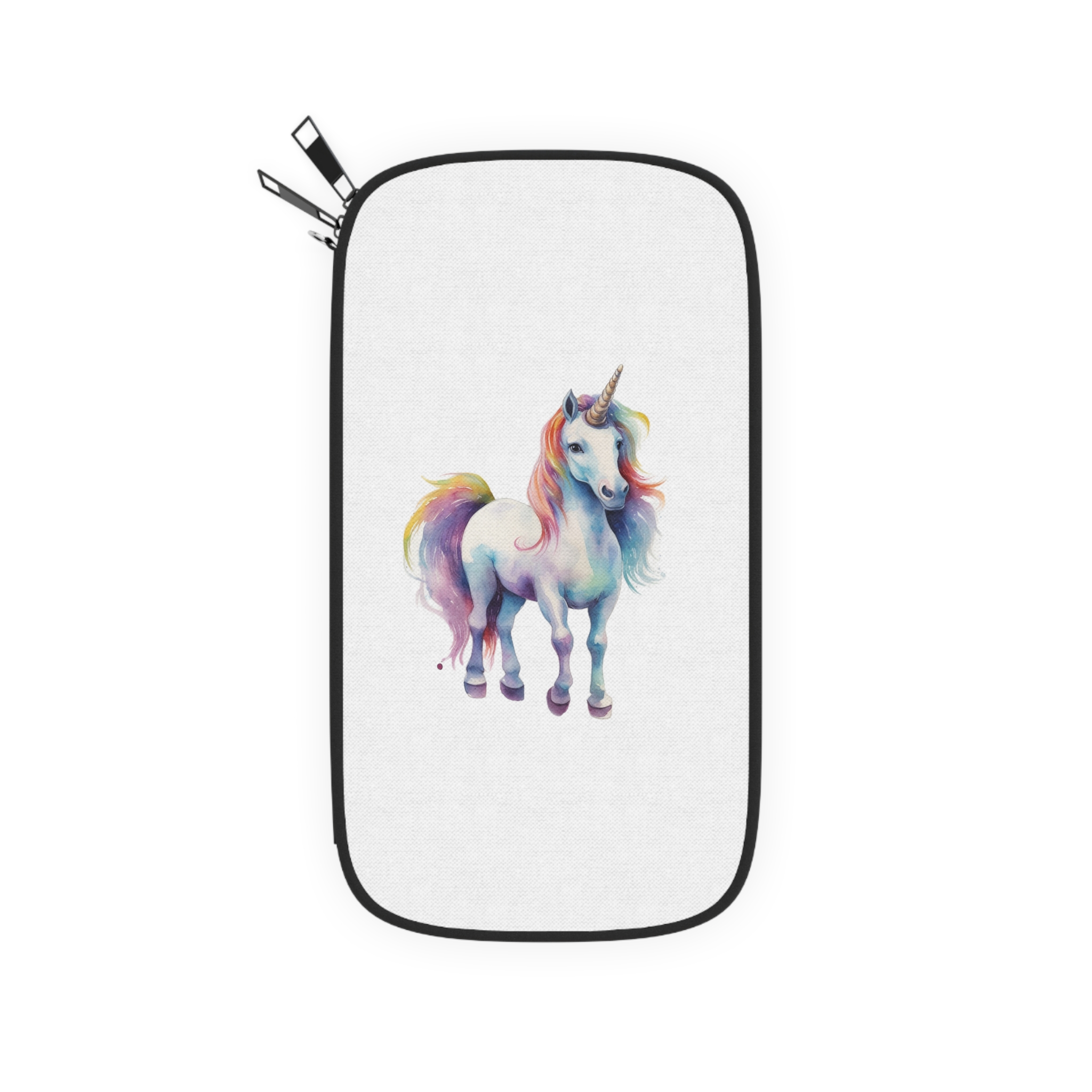 Painting Unicorn With Colorful Mane Long Mane Generative Ai Passport Wallet - Image 2