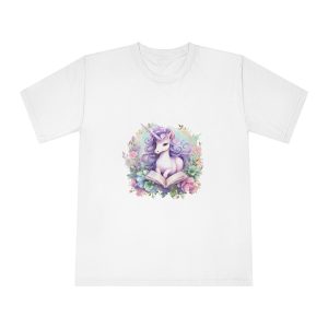 Watercolor Cozy Reading Book Set Hidden Realm Unicorns Fluffy Clipart Tshirt Isolated (1) Unisex Classic Crewneck T Shirt