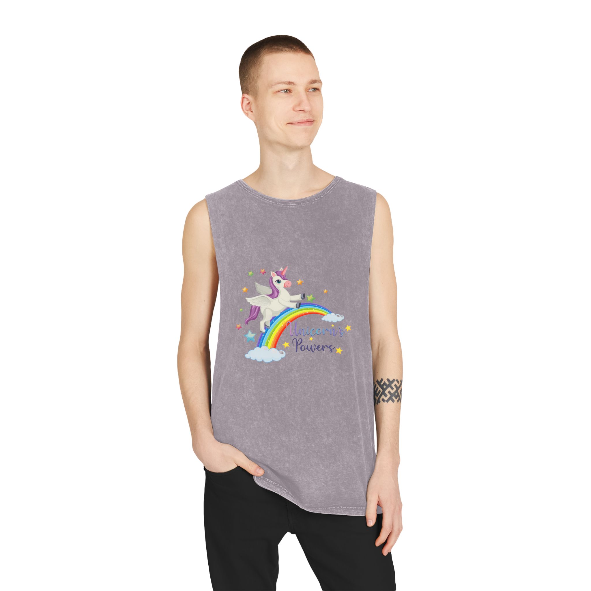 Unicorn V6 Unisex Stonewash Tank Top - Image 19