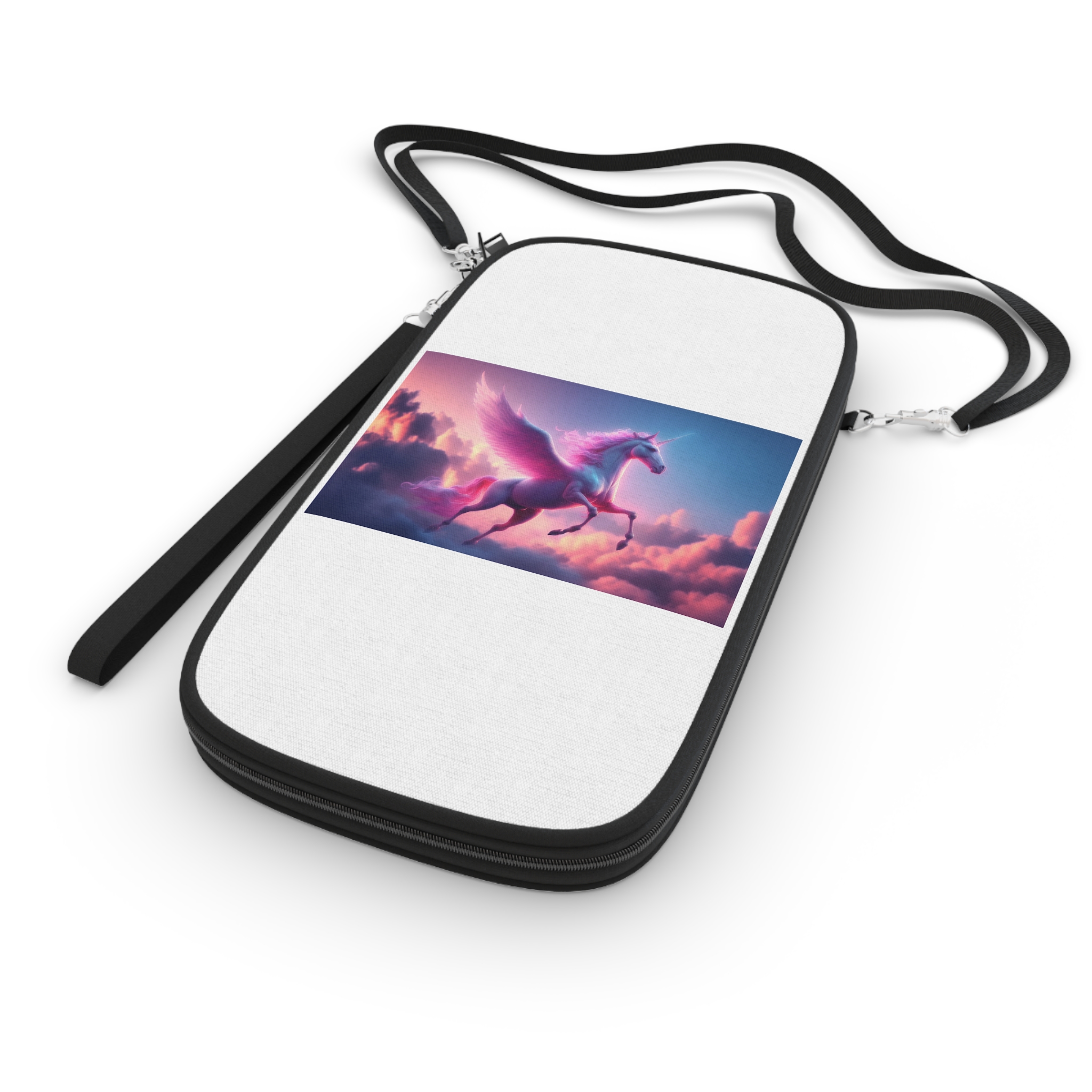 Magical Pink Unicorn Background Sky With Pink Clouds (1) Passport Wallet - Image 3