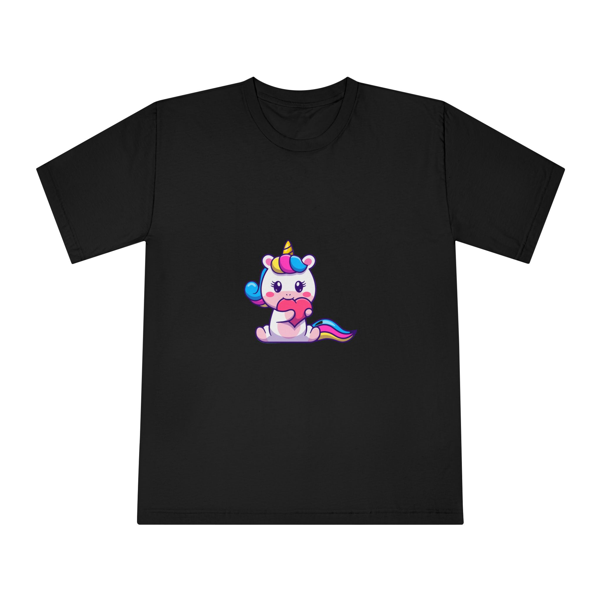 Cute Unicorn Heart Unisex Classic Crewneck T Shirt - Image 5