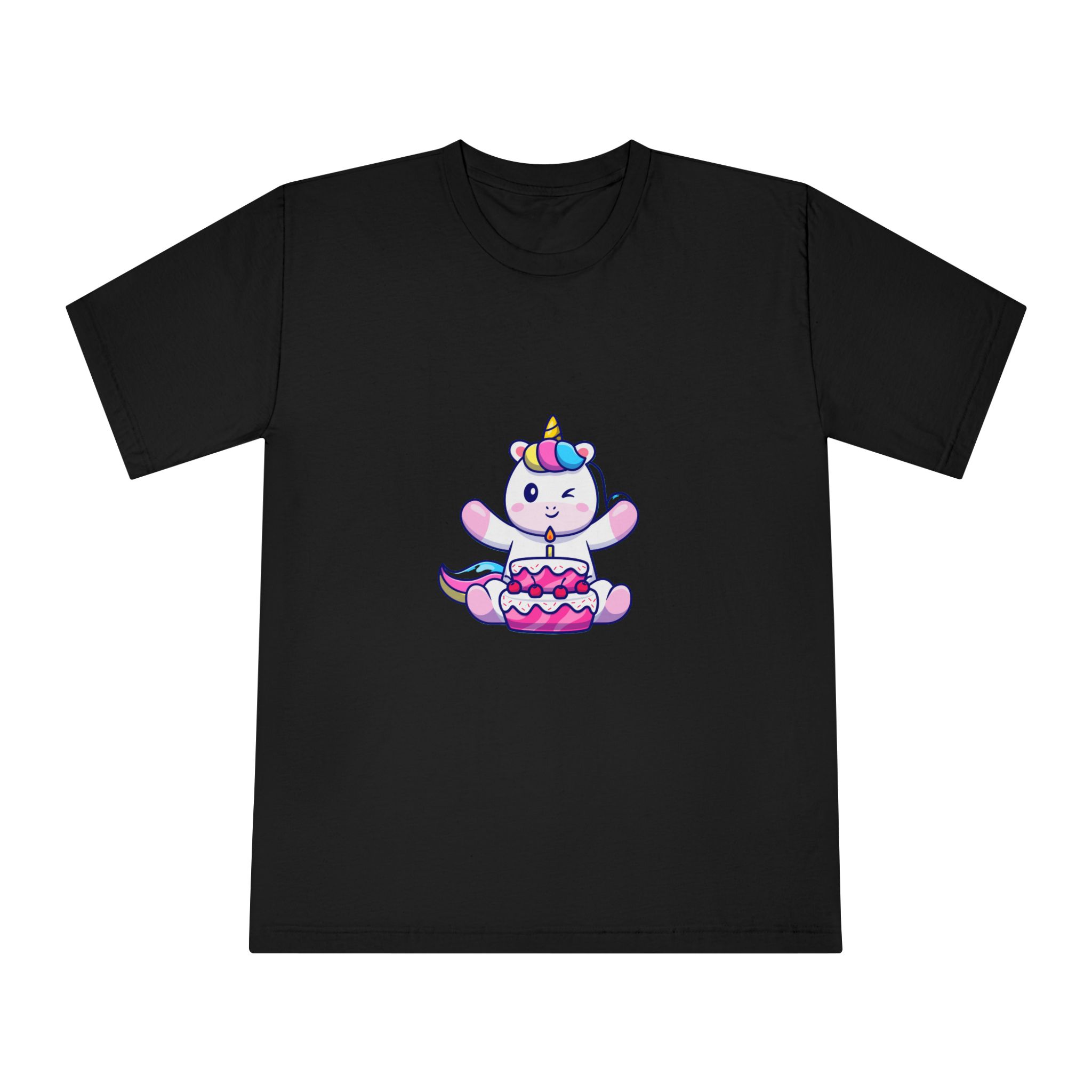 Cute Unicorn Birthday Unisex Classic Crewneck T Shirt - Image 5