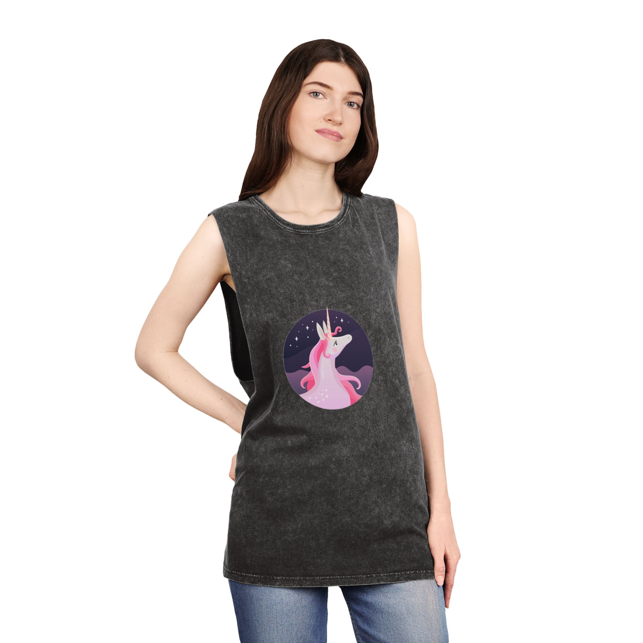 Unicorn V288 Unisex Stonewash Tank Top - Image 4
