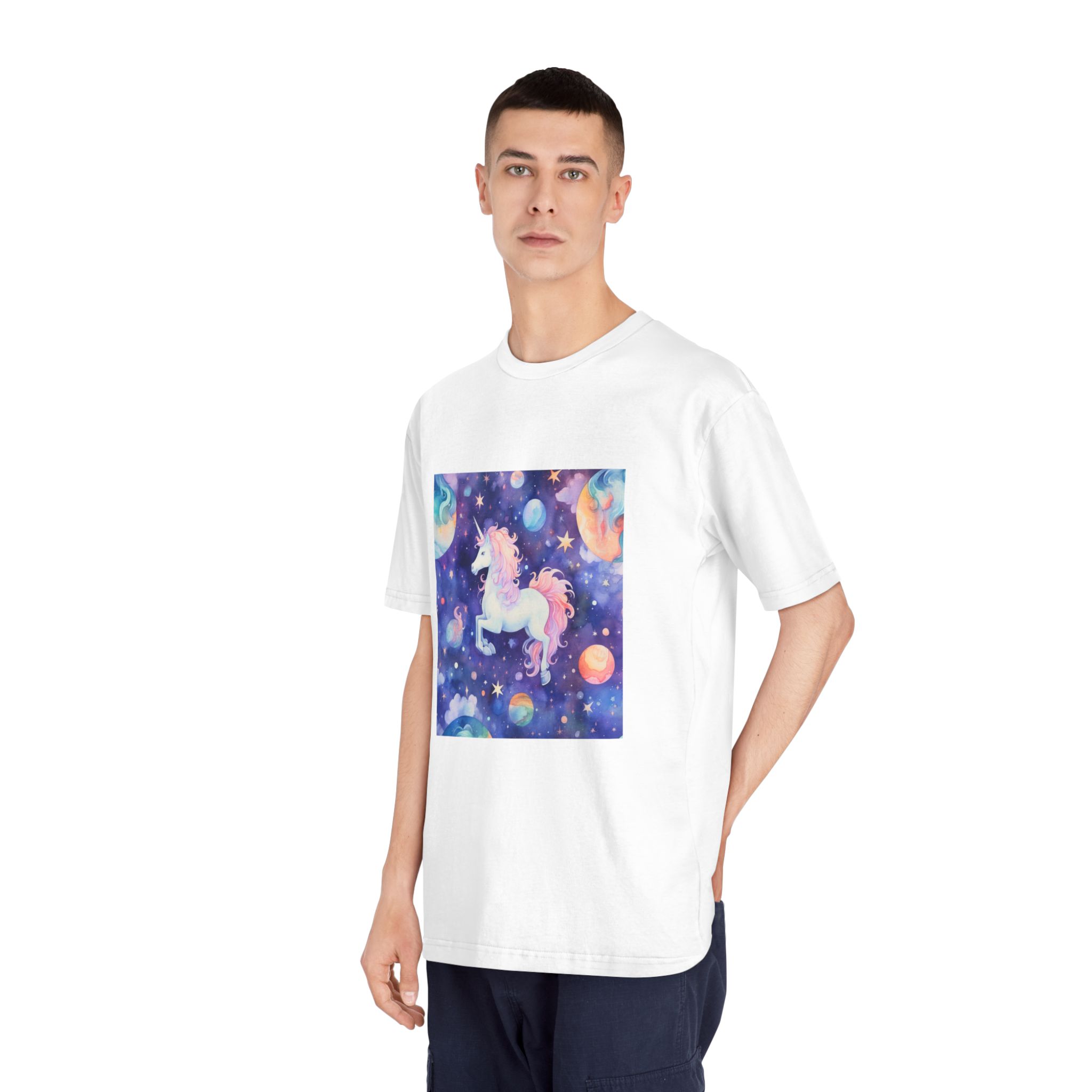There Is Unicorn That Is Flying Through Sky Generative Ai Unisex Classic Crewneck T Shirt - Image 4
