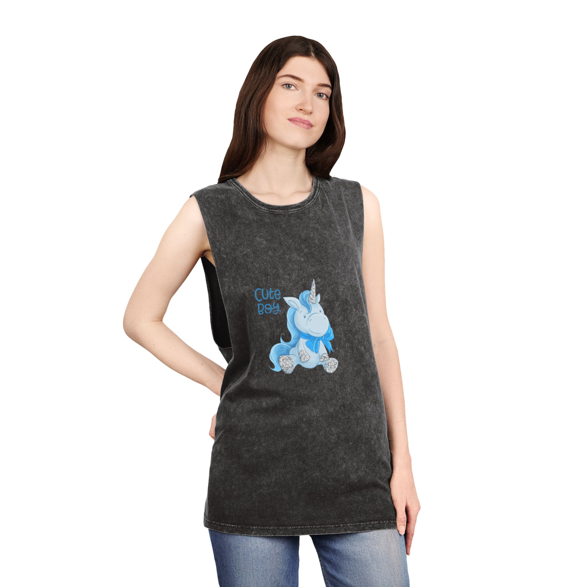 Unicorn V358 Unisex Stonewash Tank Top - Image 4